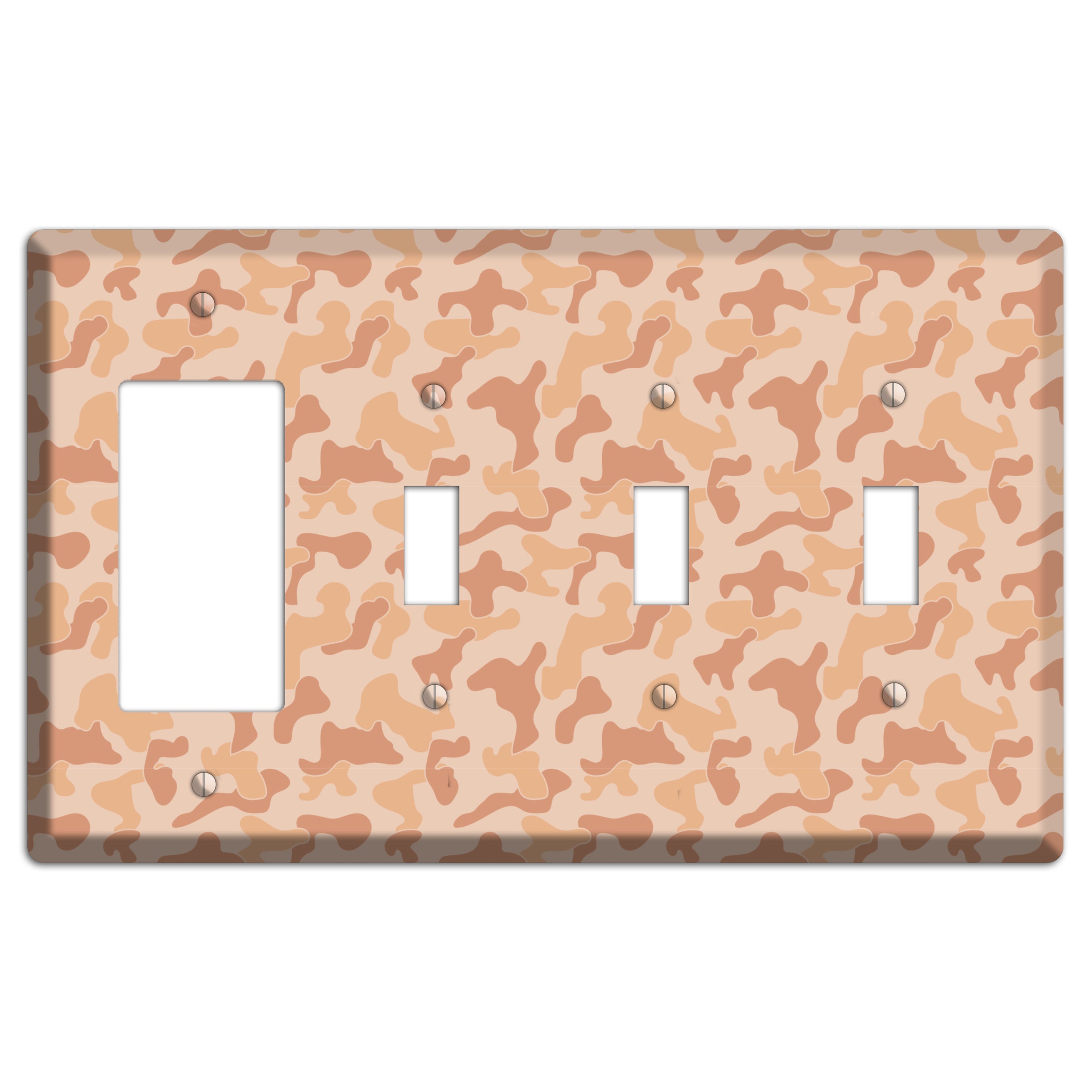 Beach Camo Rocker / 3 Toggle Wallplate