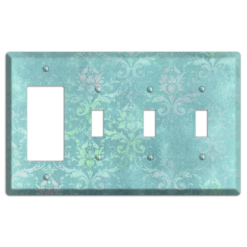 Logan Whimsical Damask Rocker / 3 Toggle Wallplate
