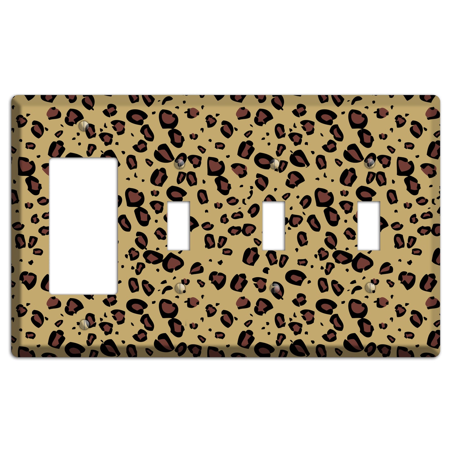 Leopard Rocker / 3 Toggle Wallplate
