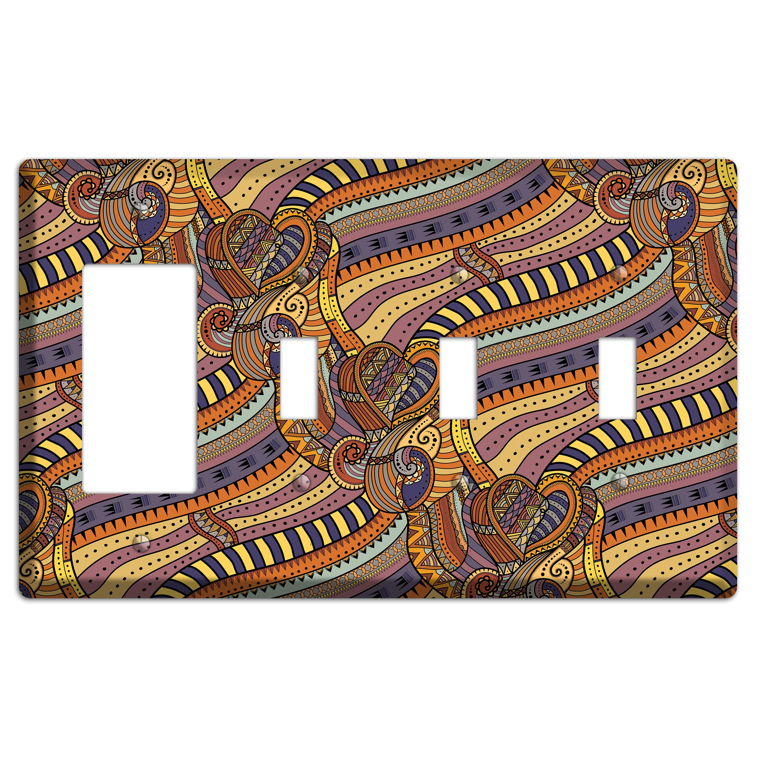 Retro Flourish 7 Rocker / 3 Toggle Wallplate