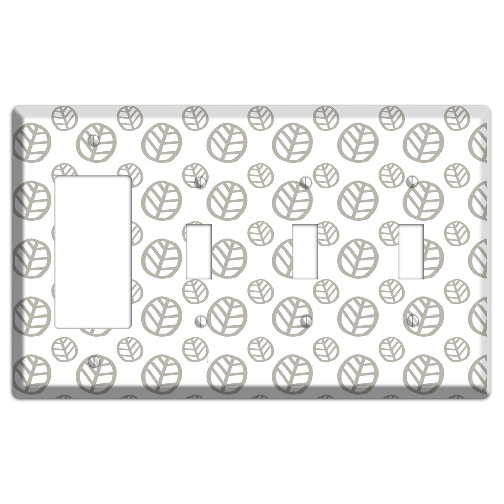 Simple Scandanavian Style JJ Rocker / 3 Toggle Wallplate