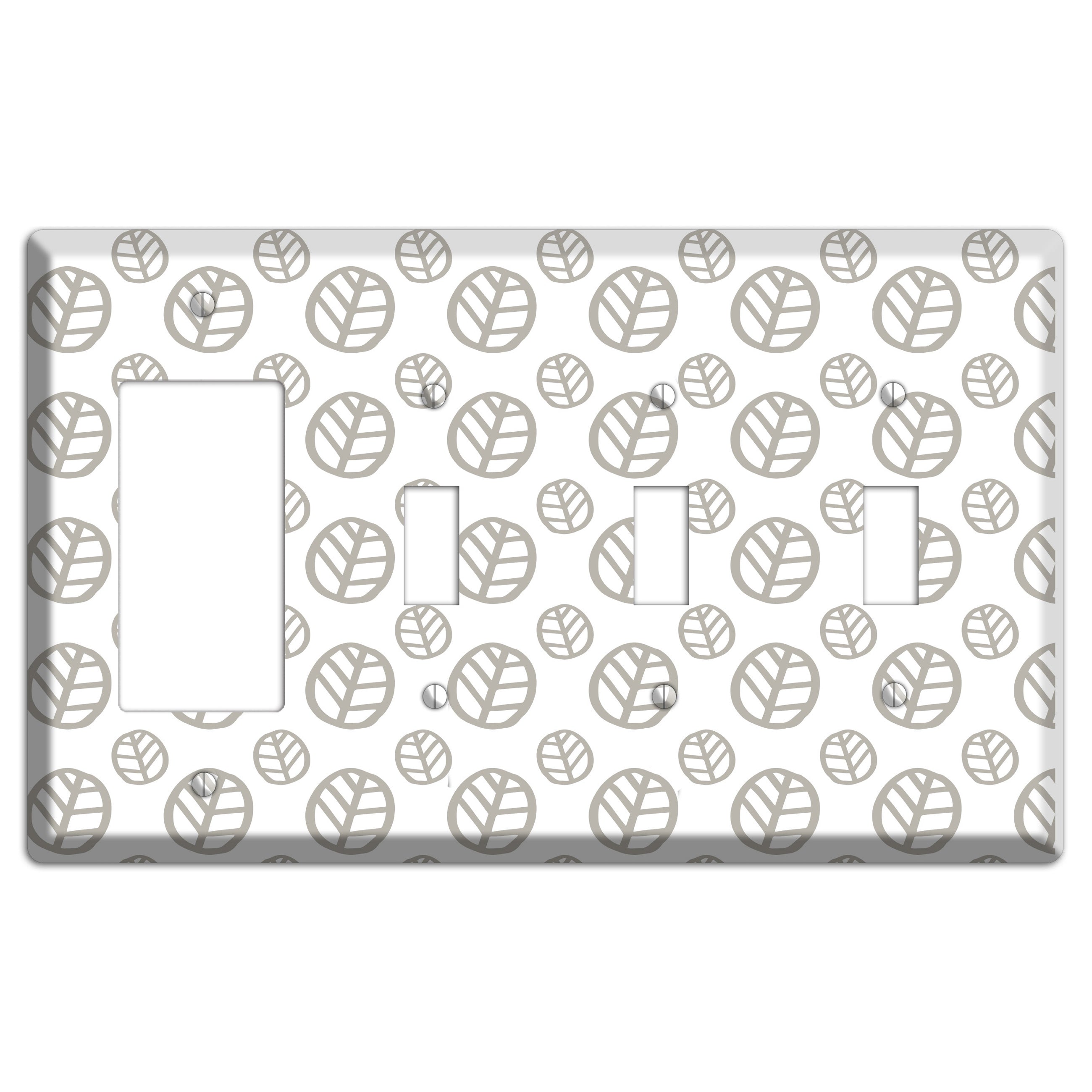 Simple Scandanavian Style JJ Rocker / 3 Toggle Wallplate