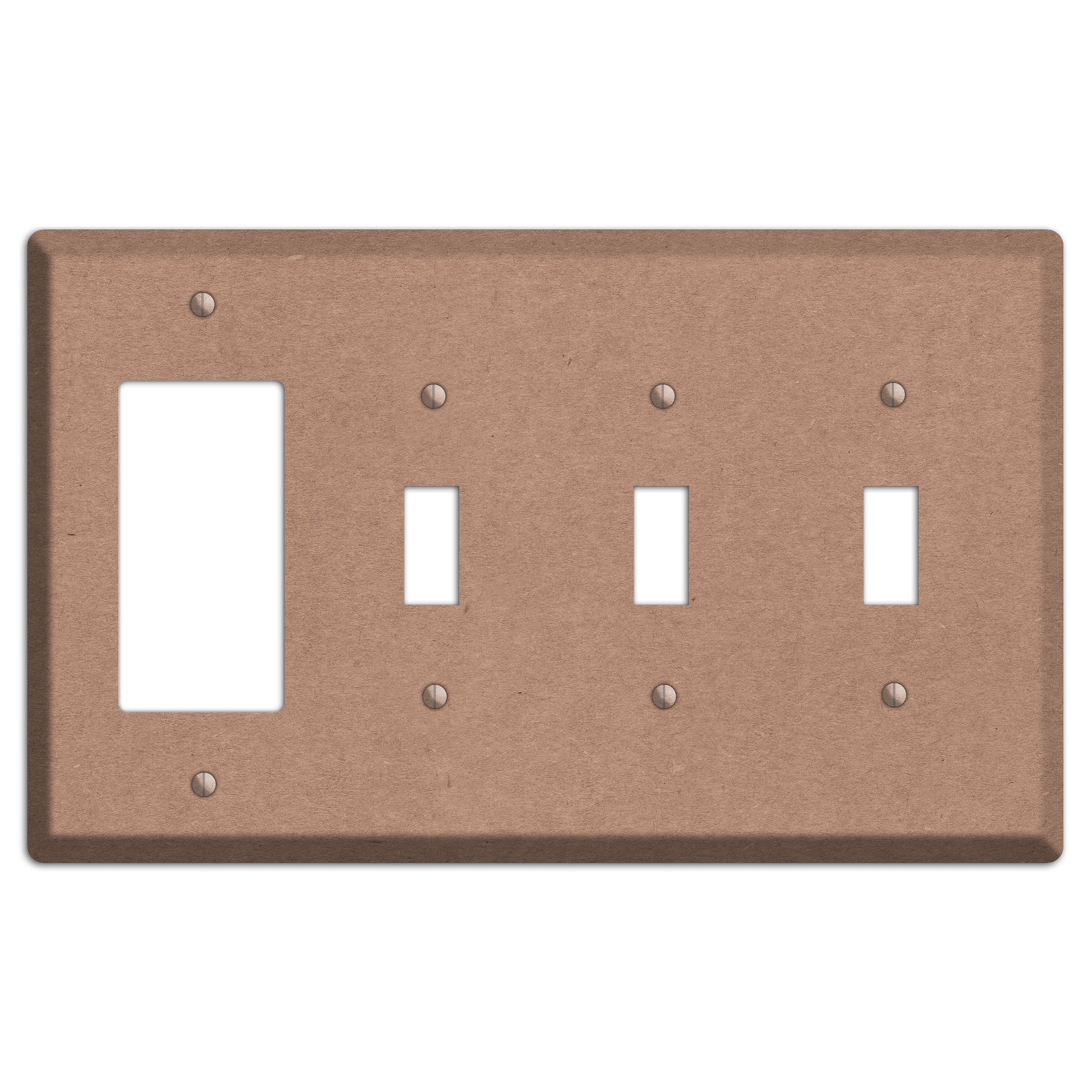 Pale Taupe Kraft Rocker / 3 Toggle Wallplate