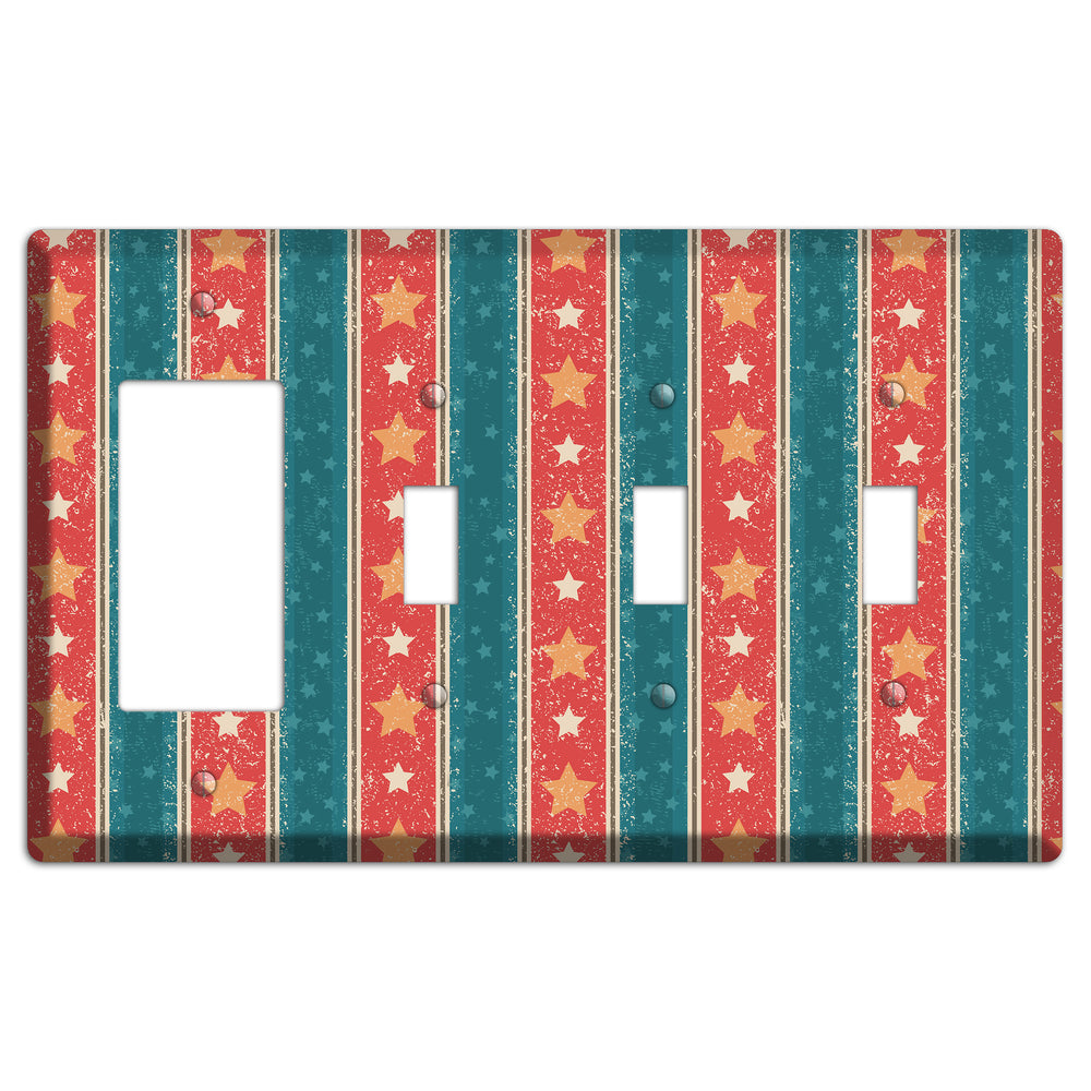American Dream Rocker / 3 Toggle Wallplate