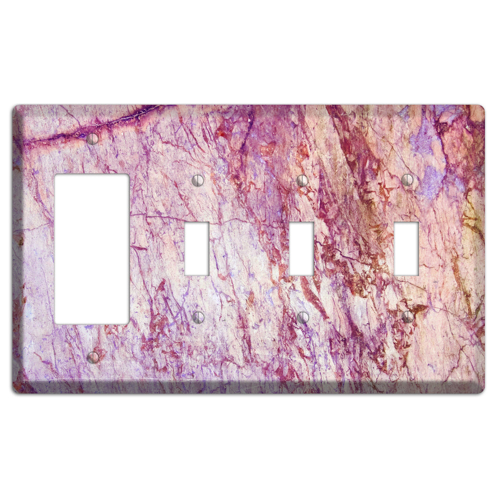 Maverick Marble Rocker / 3 Toggle Wallplate
