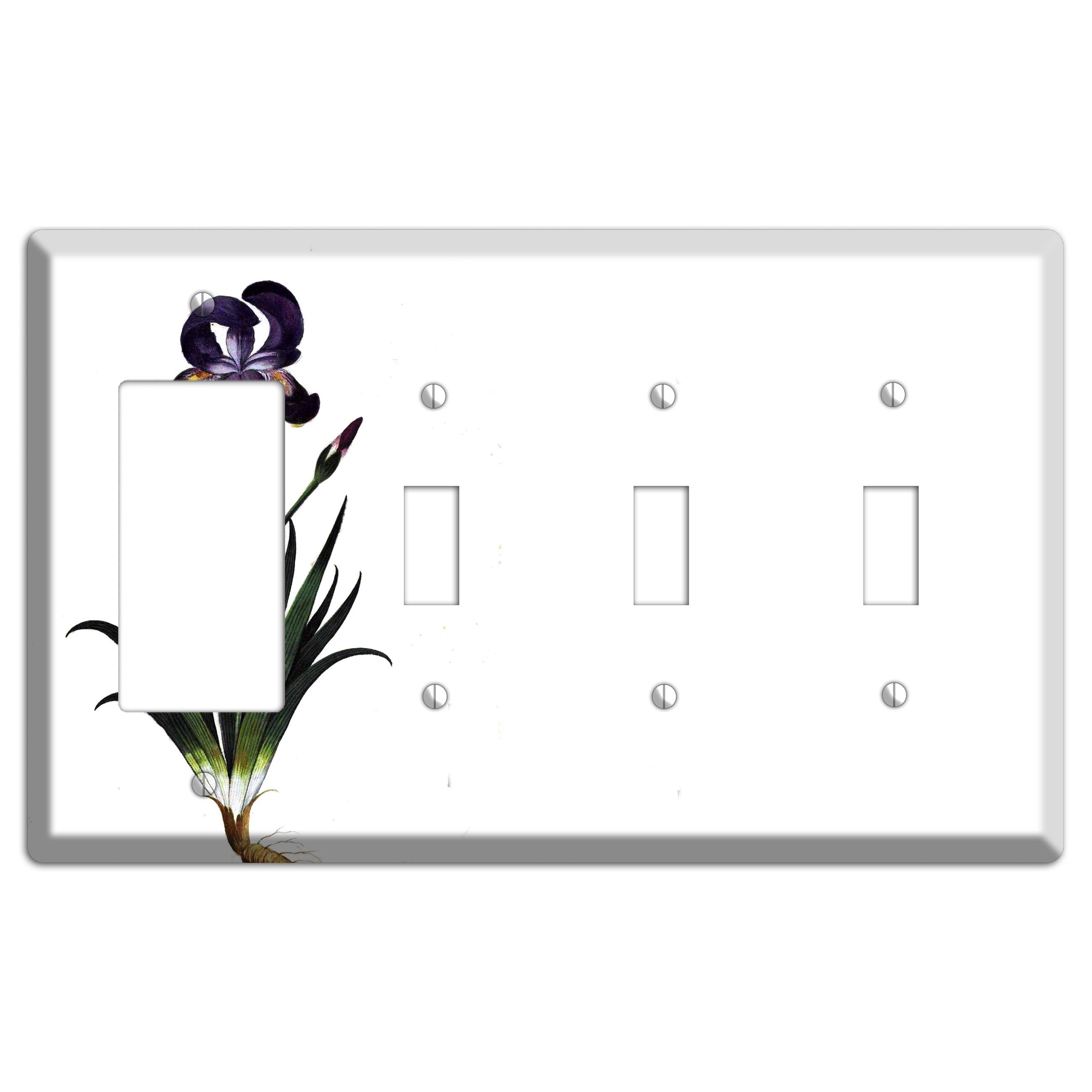 Carnation Rocker / 3 Toggle Wallplate