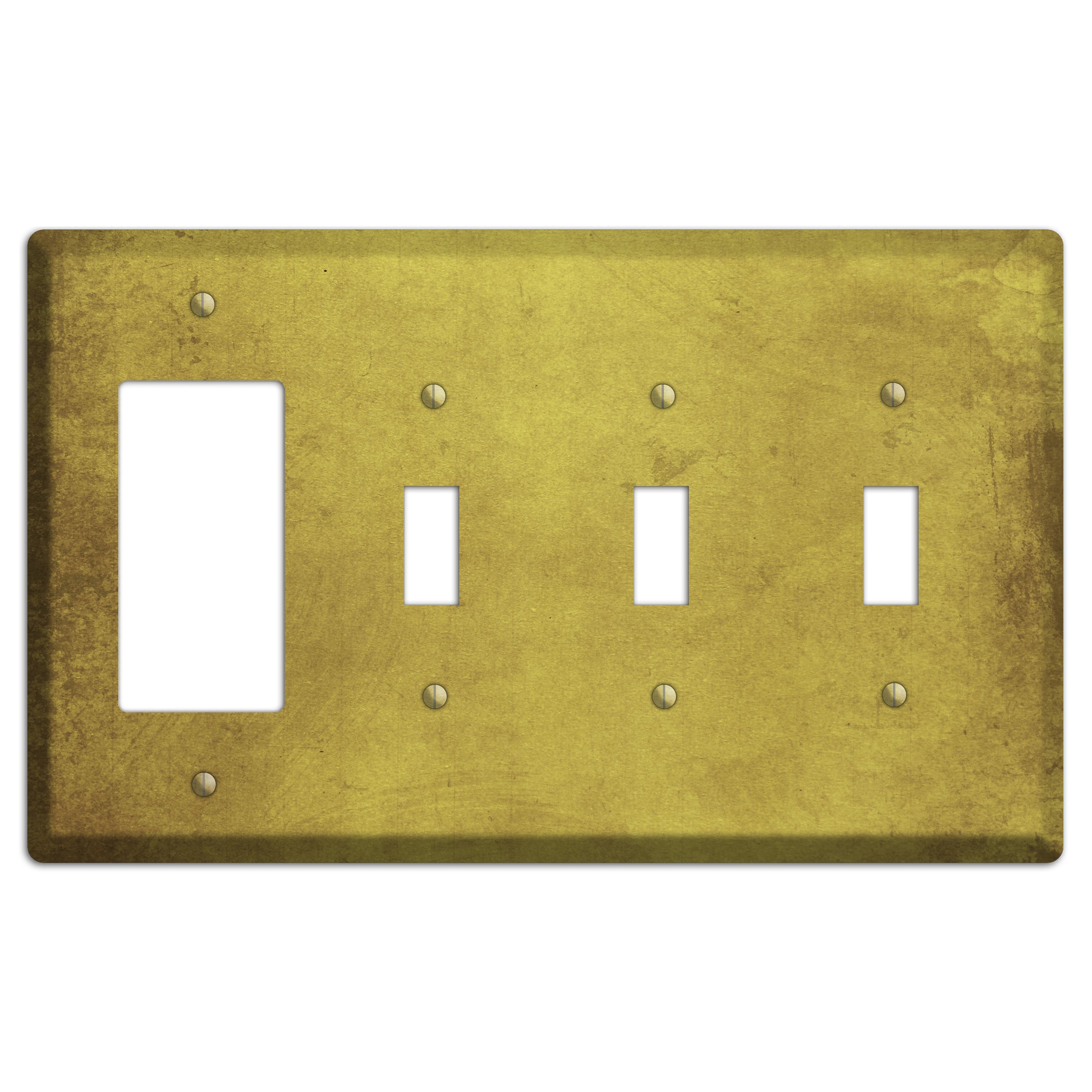 Husk Vintage Grunge Rocker / 3 Toggle Wallplate
