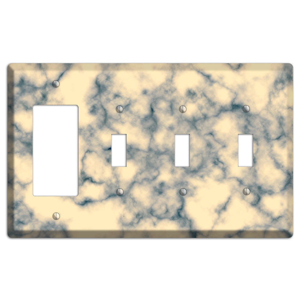 Mantle Marble Rocker / 3 Toggle Wallplate