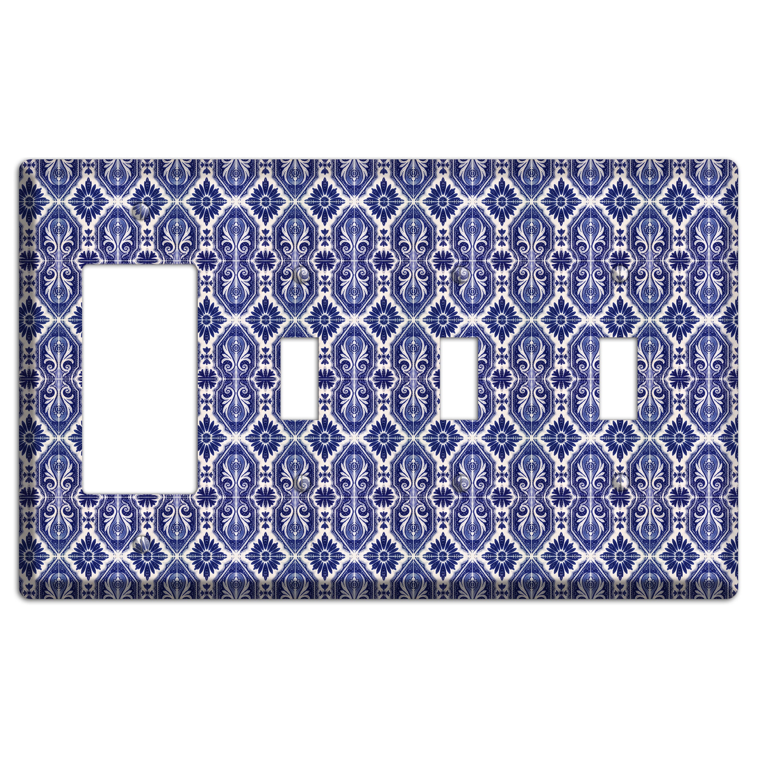 Tavira Tiles 8 Rocker / 3 Toggle Wallplate