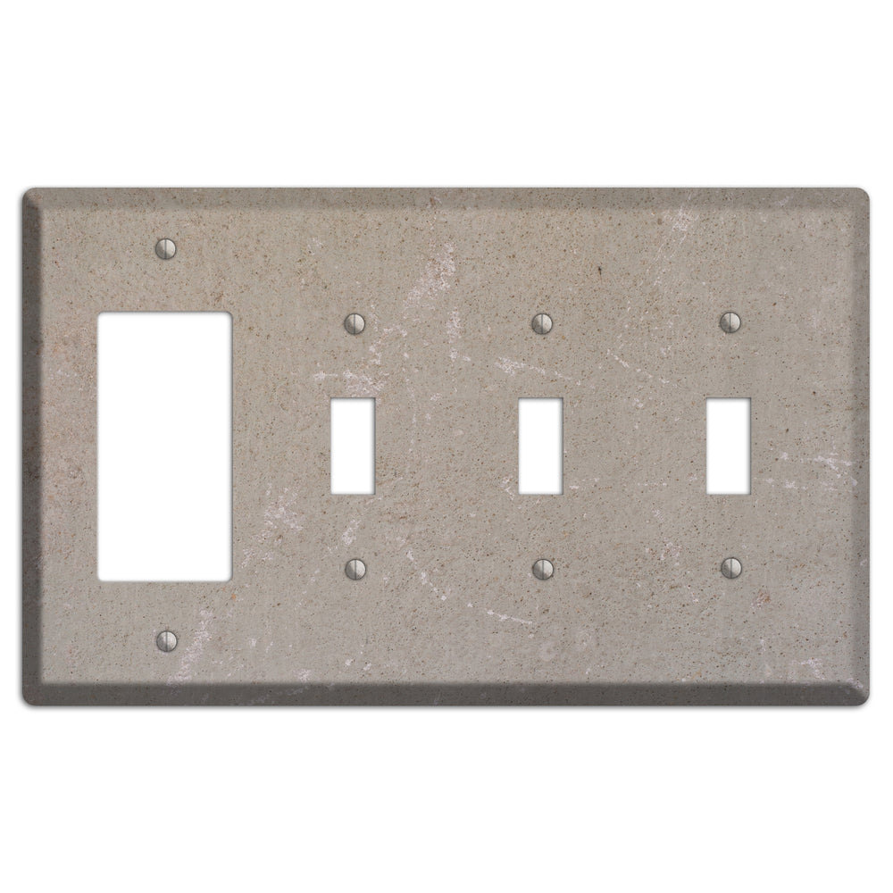 Old Concrete 7 Rocker / 3 Toggle Wallplate