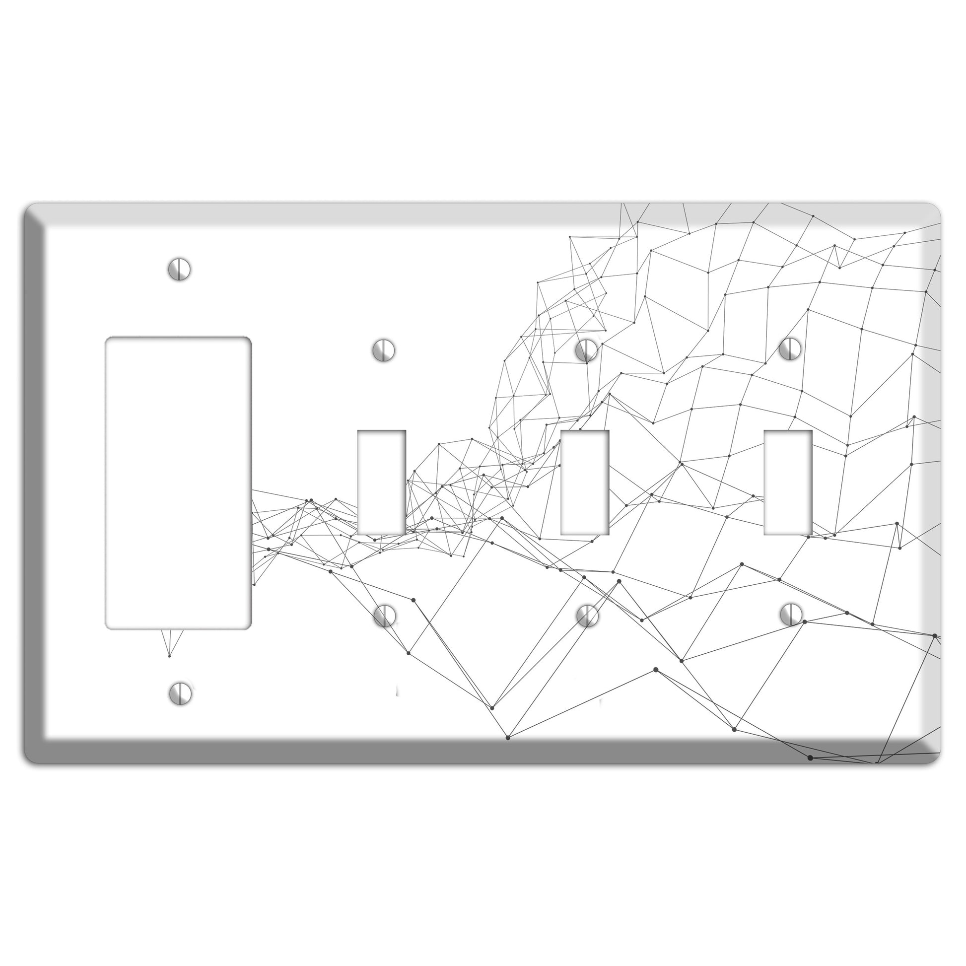Ink Brushstrokes 7 Rocker / 3 Toggle Wallplate
