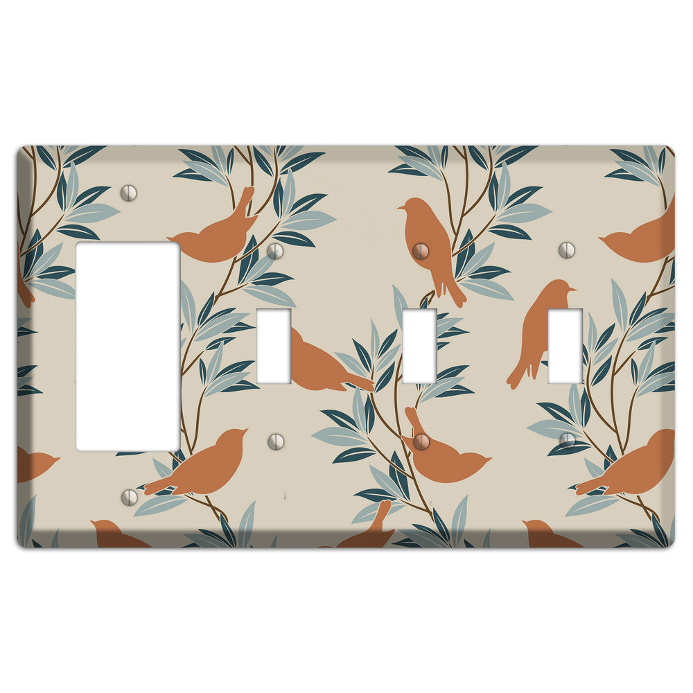 Bird Branch 2 Rocker / 3 Toggle Wallplate