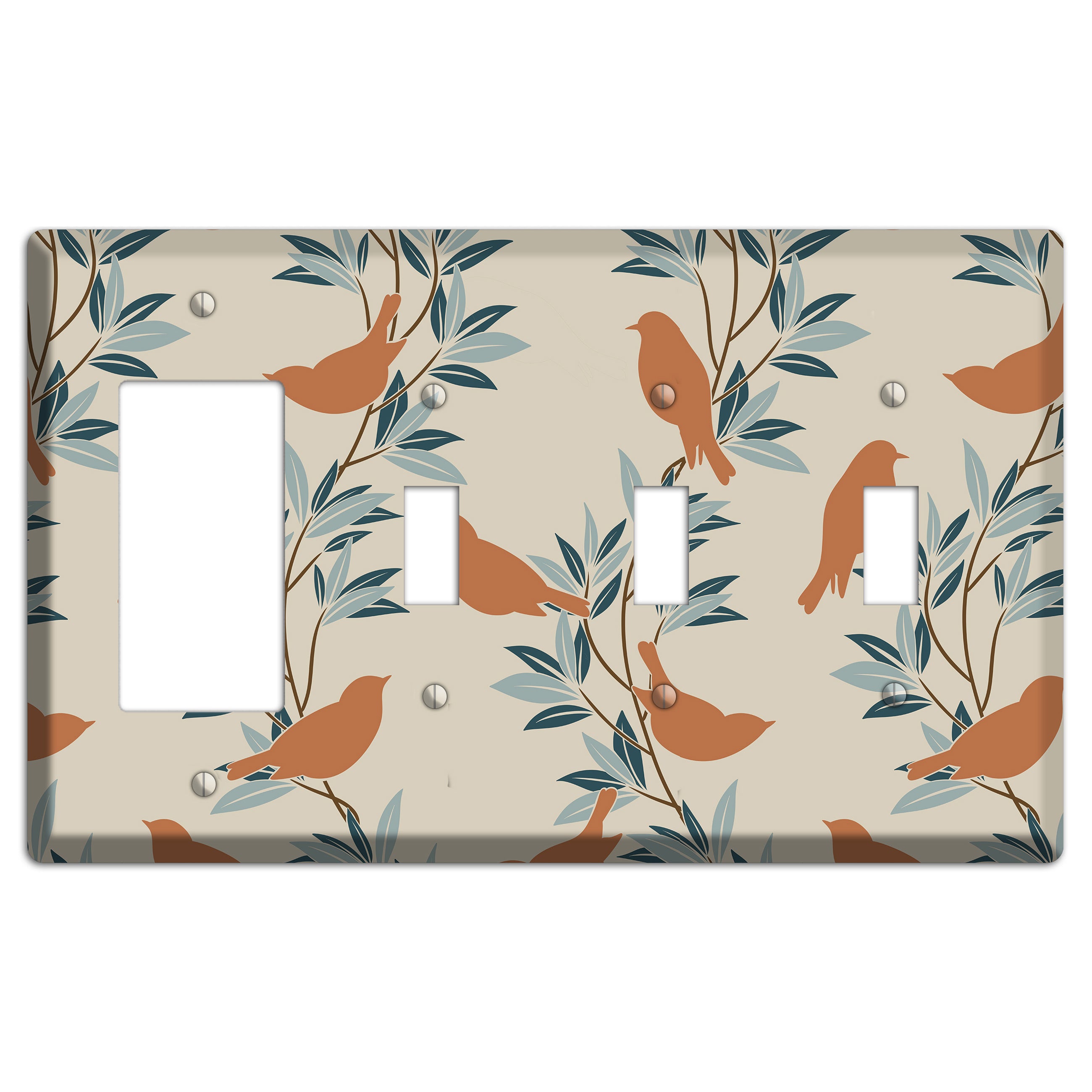Bird Branch 2 Rocker / 3 Toggle Wallplate