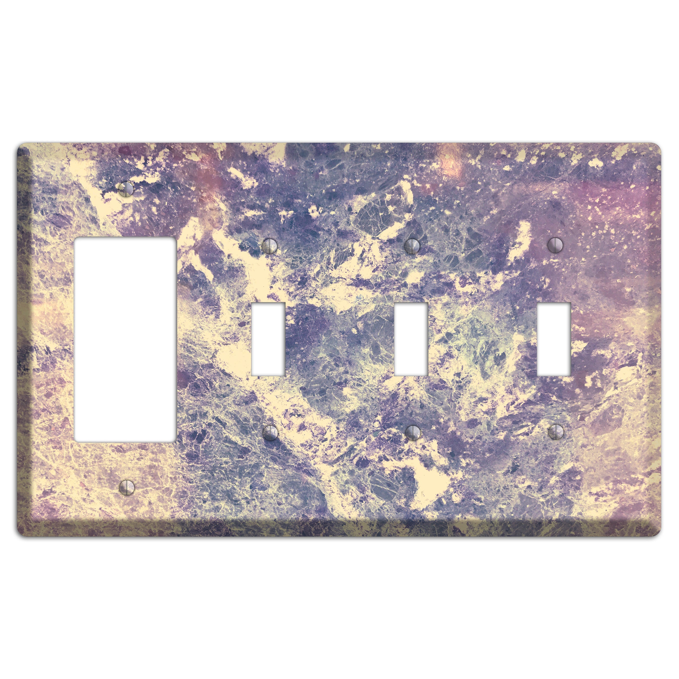Manatee Marble Rocker / 3 Toggle Wallplate