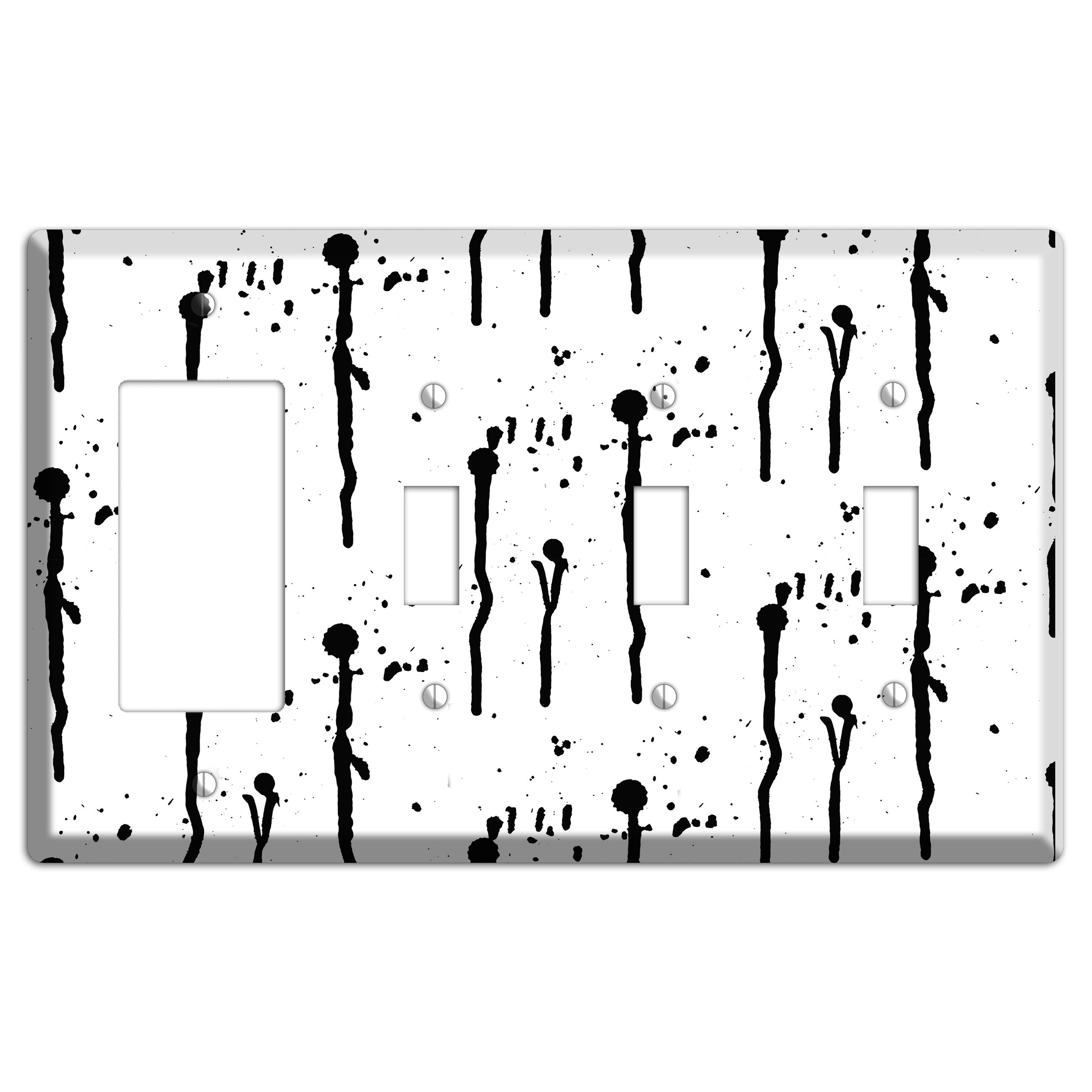 Ink Drips 5 Rocker / 3 Toggle Wallplate