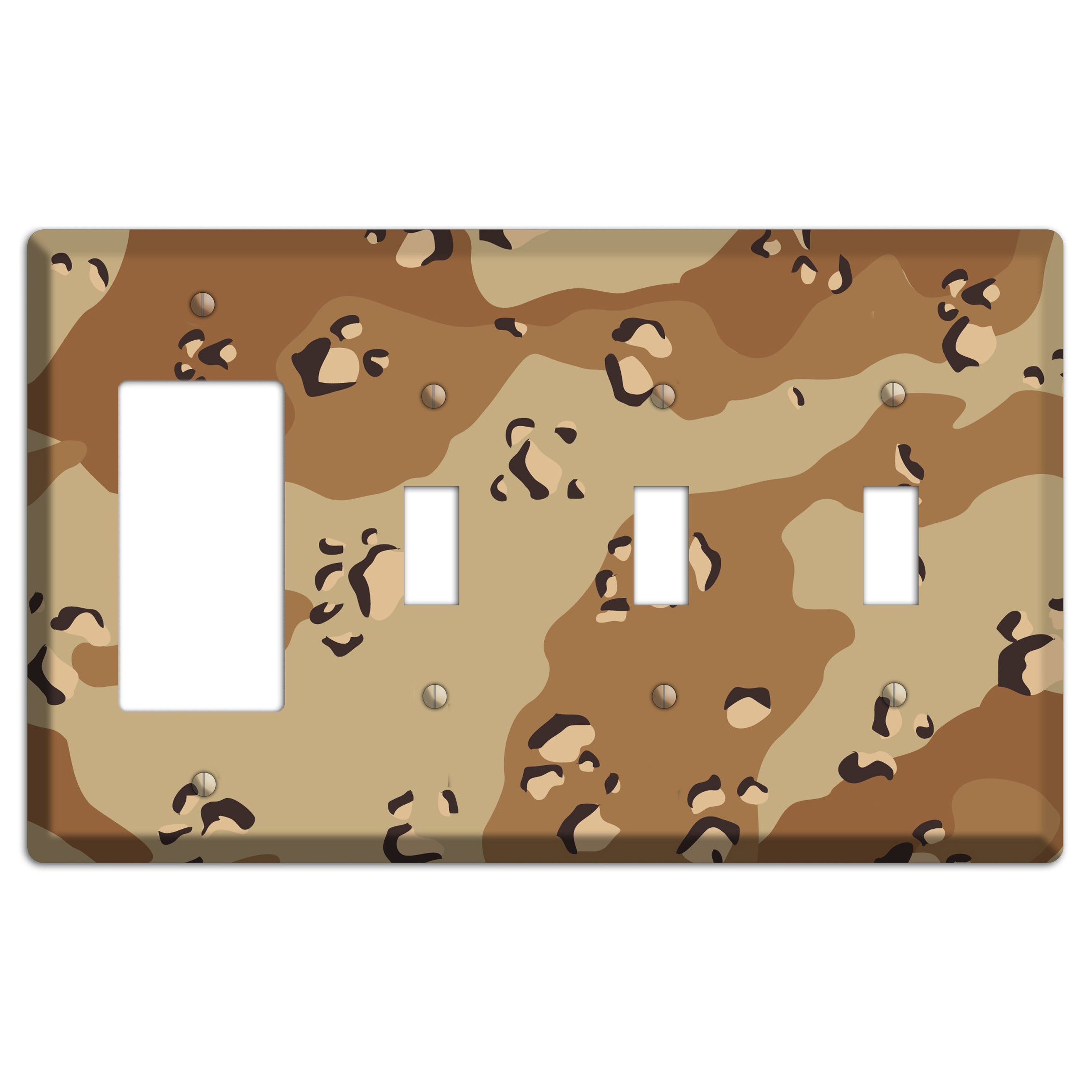 Desert Camo Rocker / 3 Toggle Wallplate