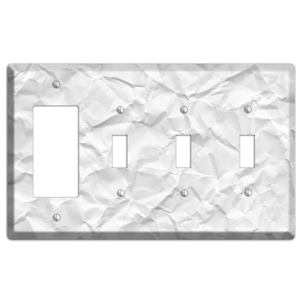 Alto Crinkled Paper Rocker / 3 Toggle Wallplate
