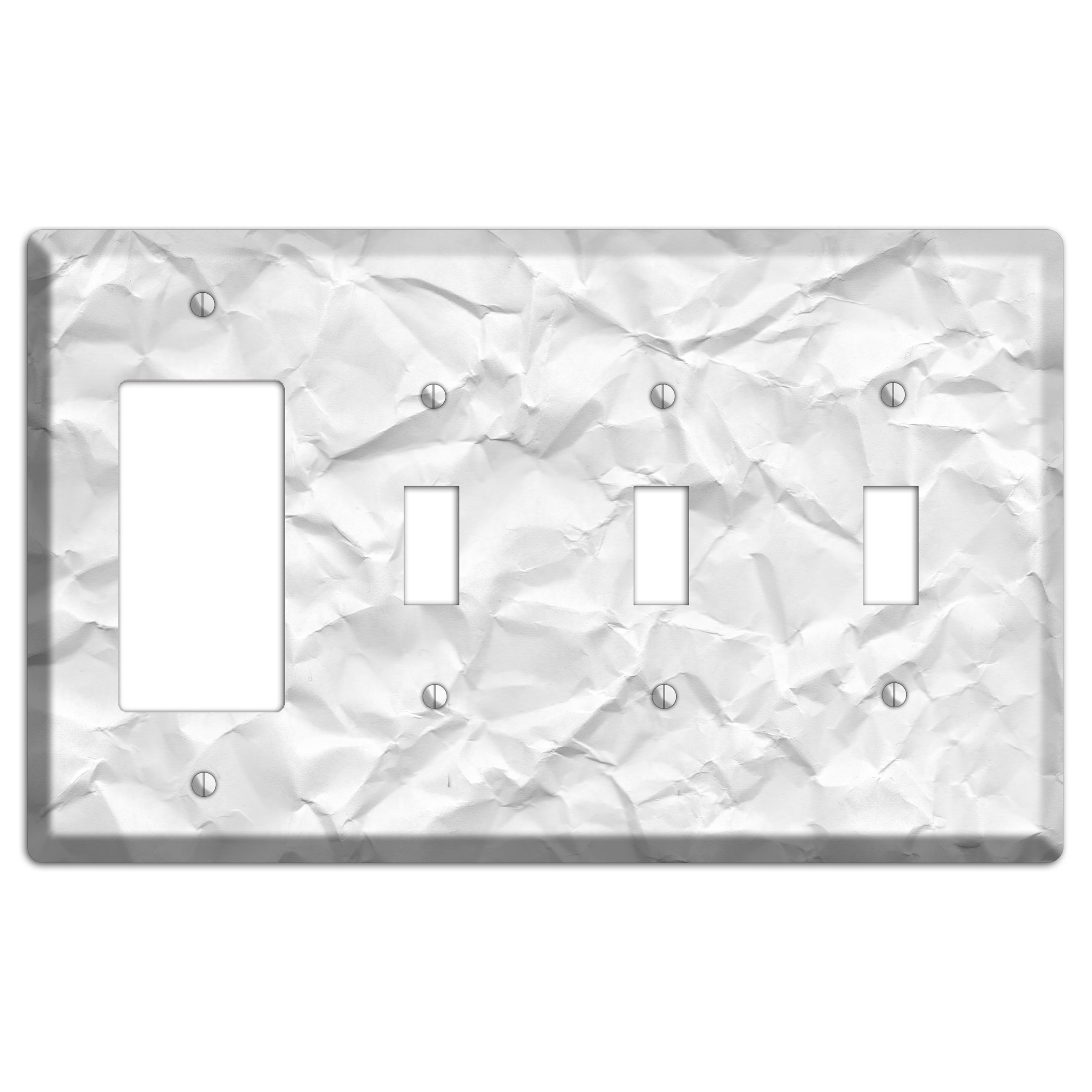 Alto Crinkled Paper Rocker / 3 Toggle Wallplate