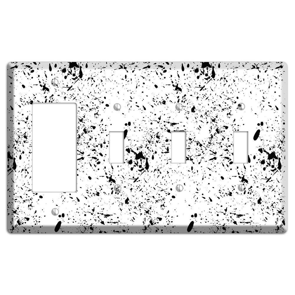 Ink Splash 7 Rocker / 3 Toggle Wallplate