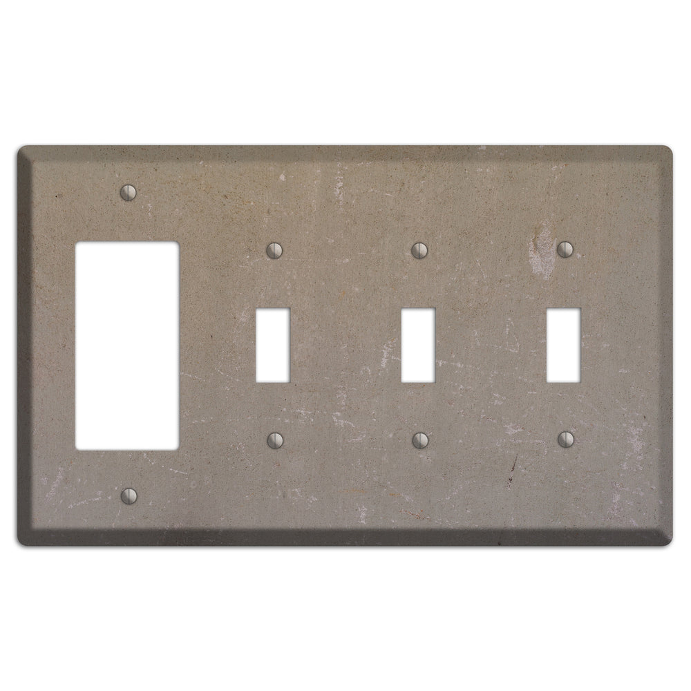 Old Concrete 6 Rocker / 3 Toggle Wallplate