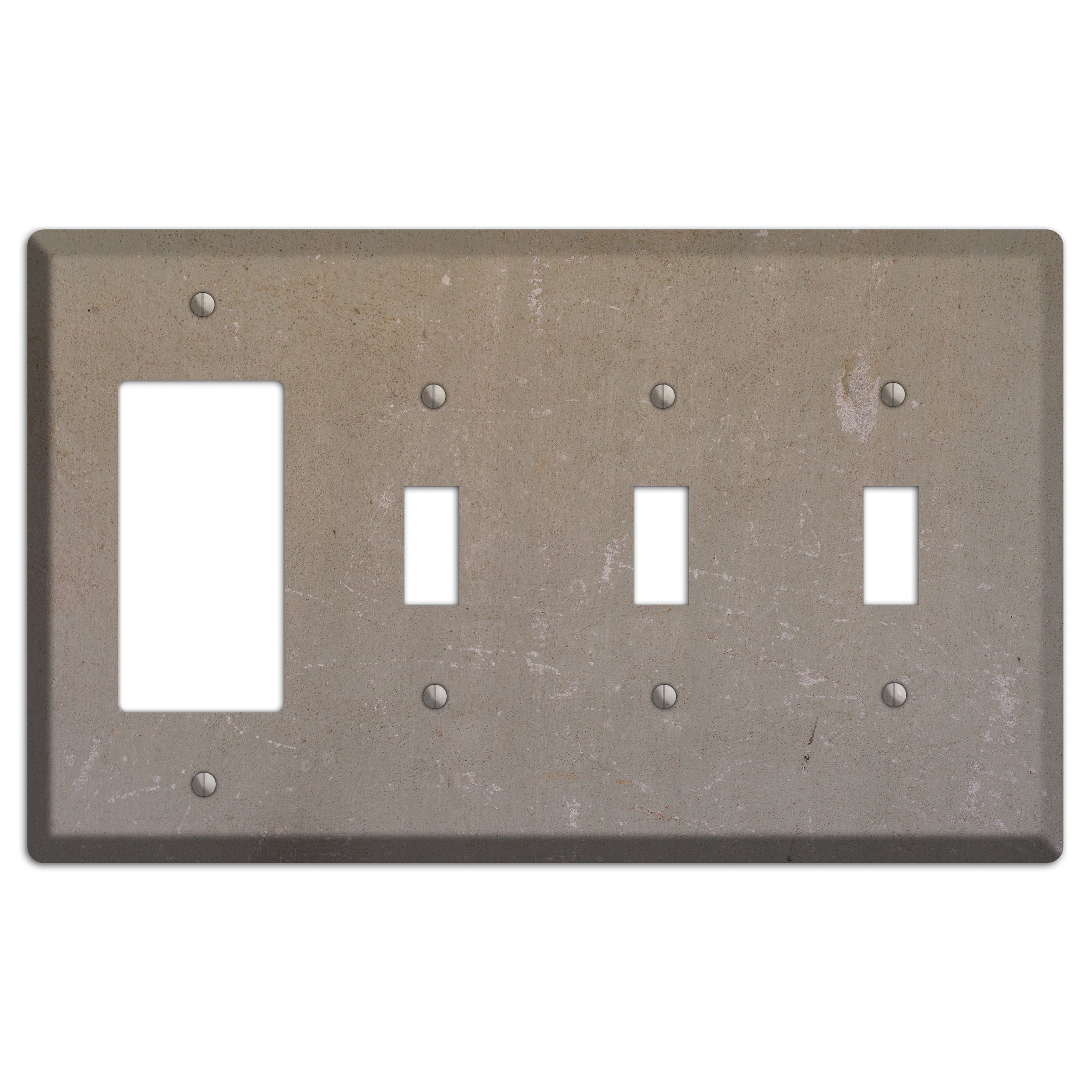 Old Concrete 6 Rocker / 3 Toggle Wallplate
