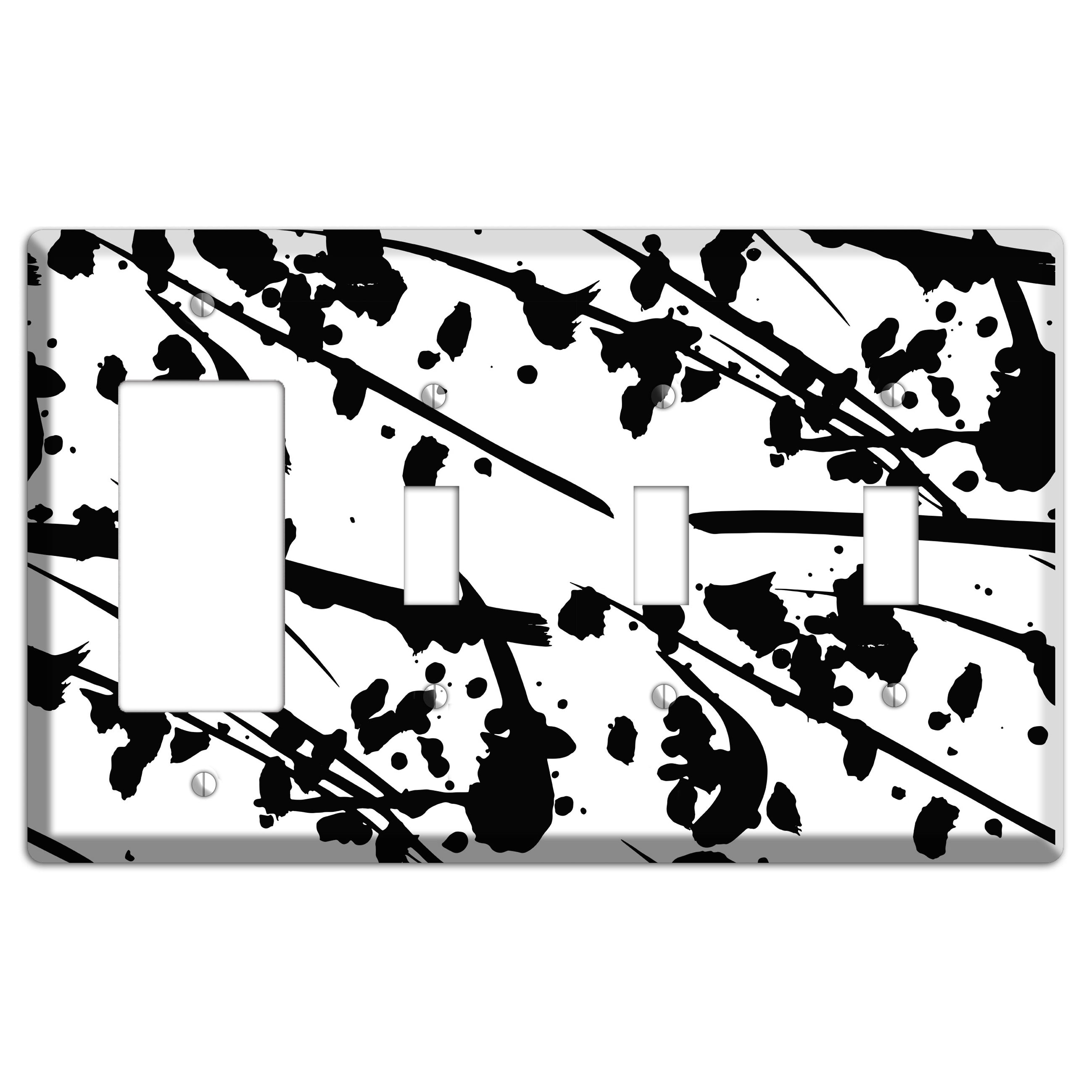 Ink Splash 6 Rocker / 3 Toggle Wallplate