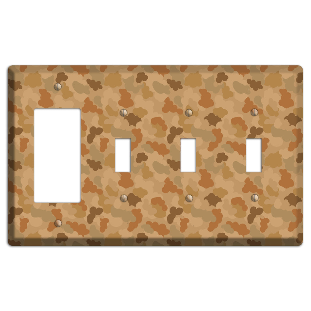 Clouds Camo Rocker / 3 Toggle Wallplate