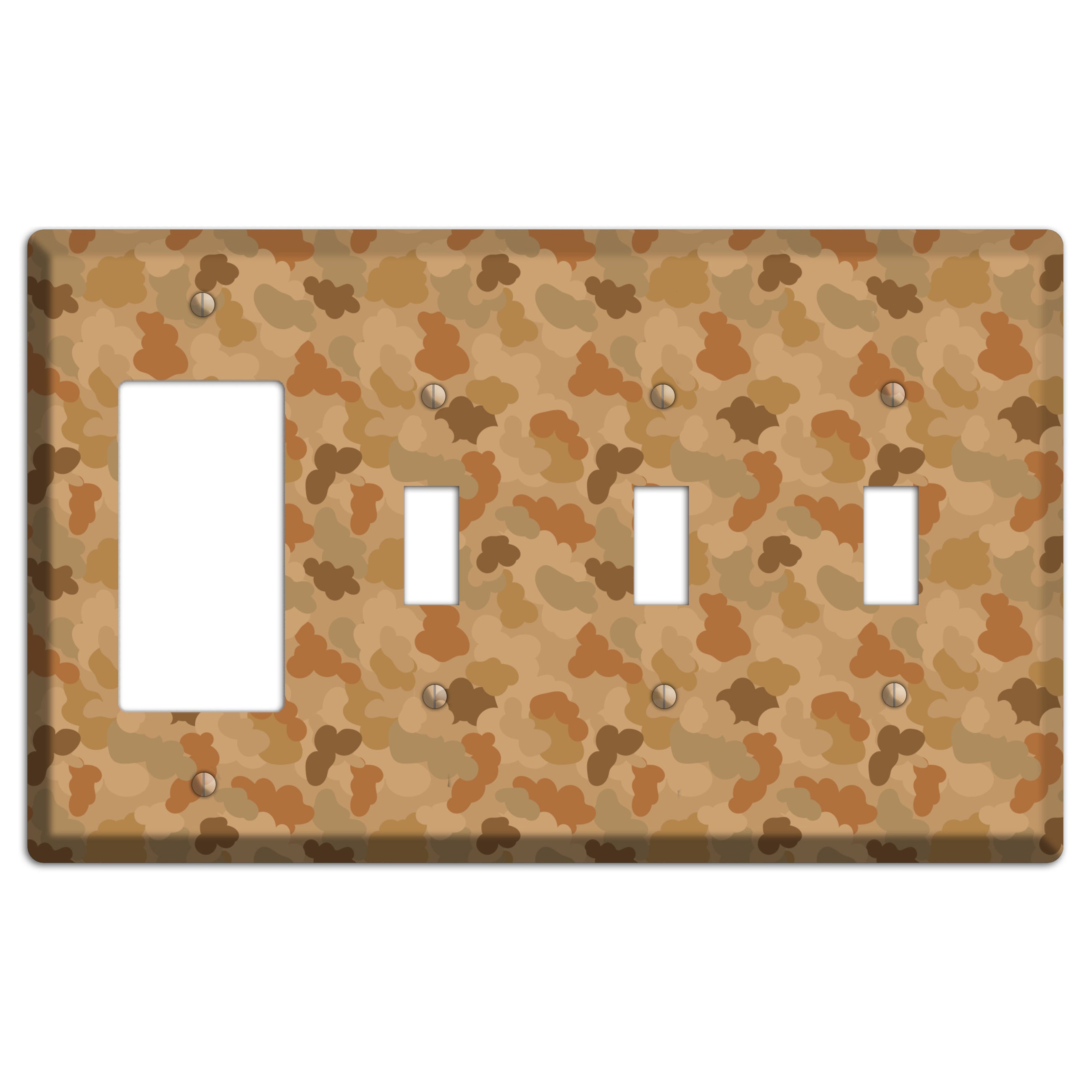 Clouds Camo Rocker / 3 Toggle Wallplate