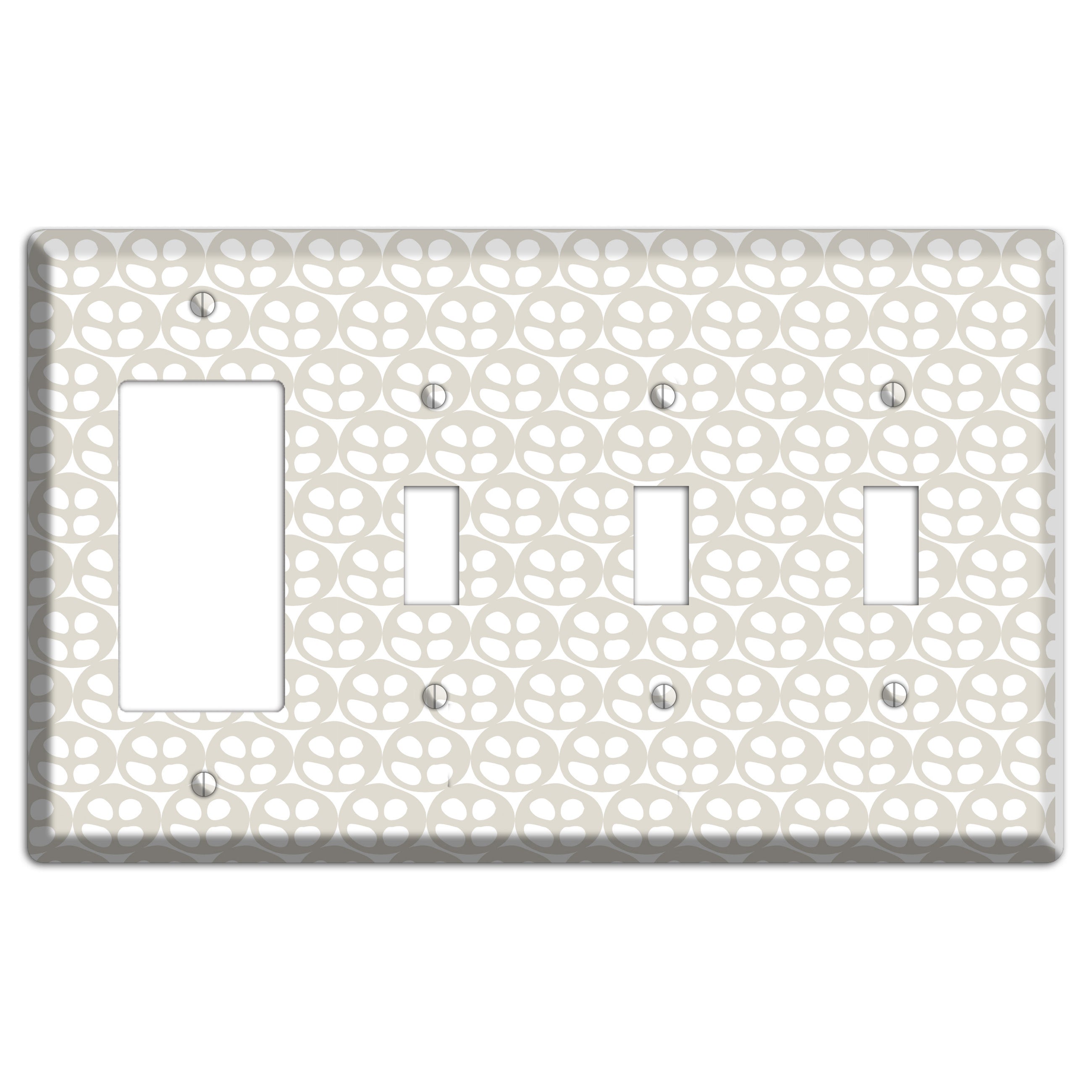 Simple Scandanavian Style AA Rocker / 3 Toggle Wallplate