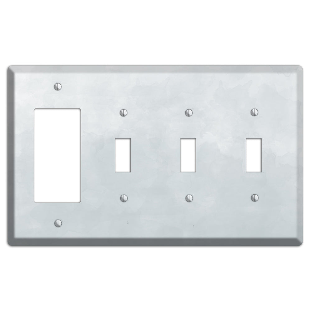 Gray Ombre Rocker / 3 Toggle Wallplate