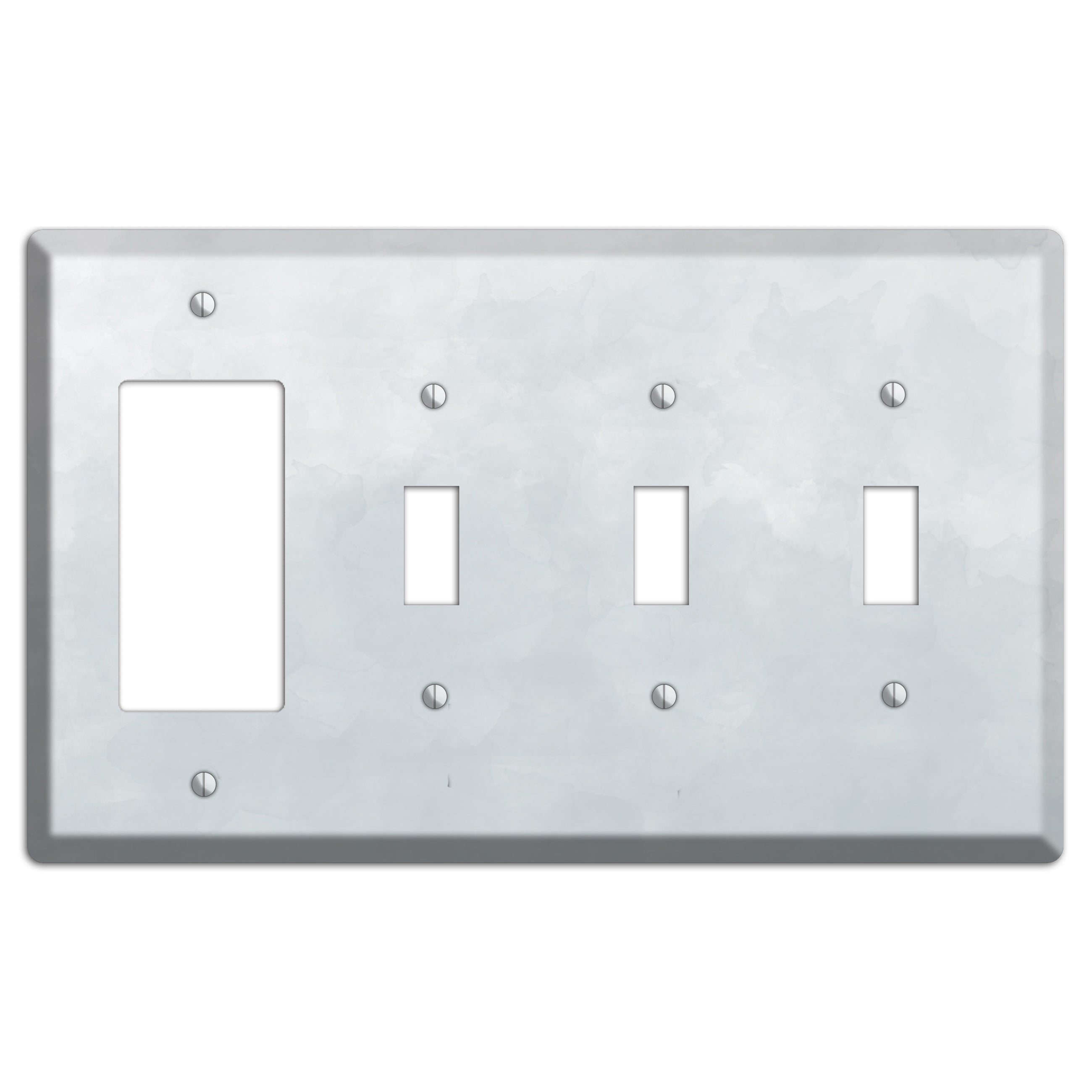 Gray Ombre Rocker / 3 Toggle Wallplate