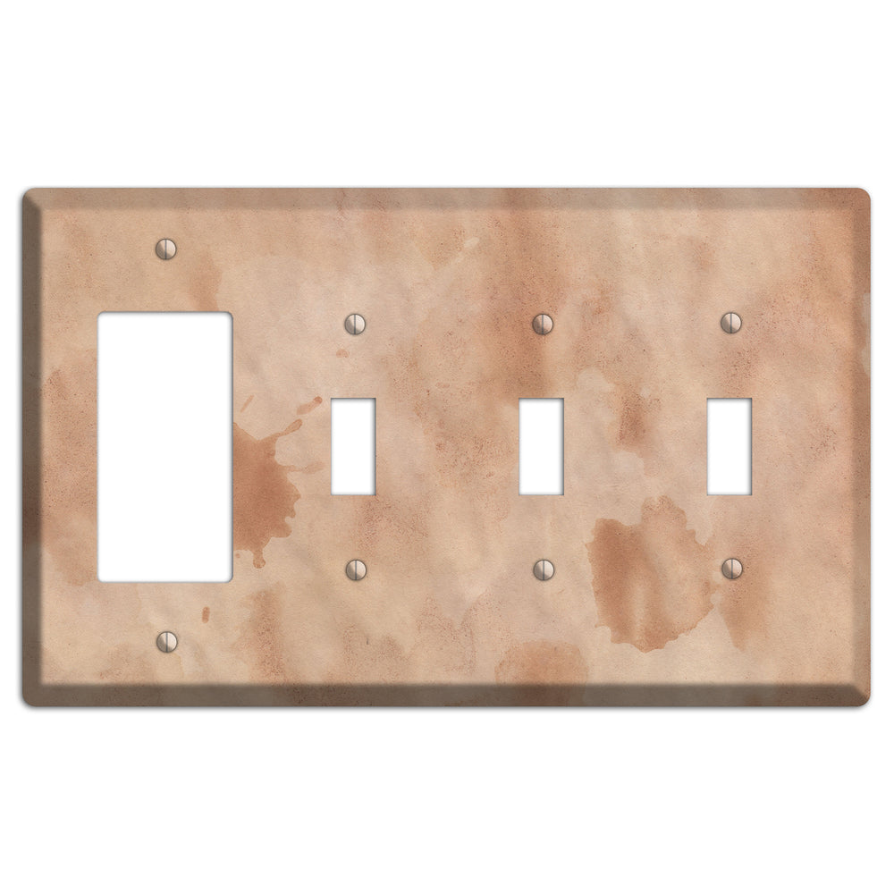 Aged Paper 2 Rocker / 3 Toggle Wallplate