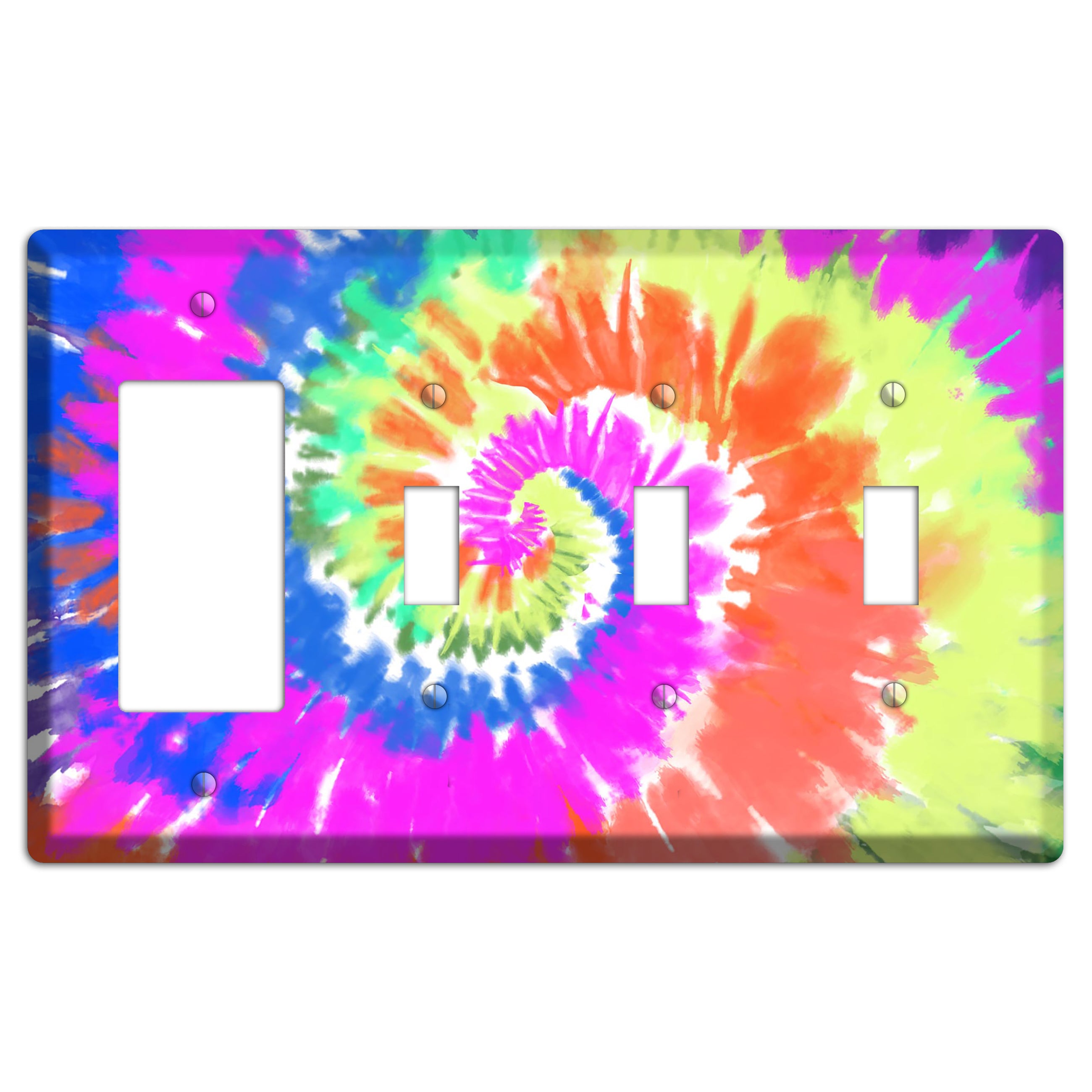 Tie Die Rocker / 3 Toggle Wallplate