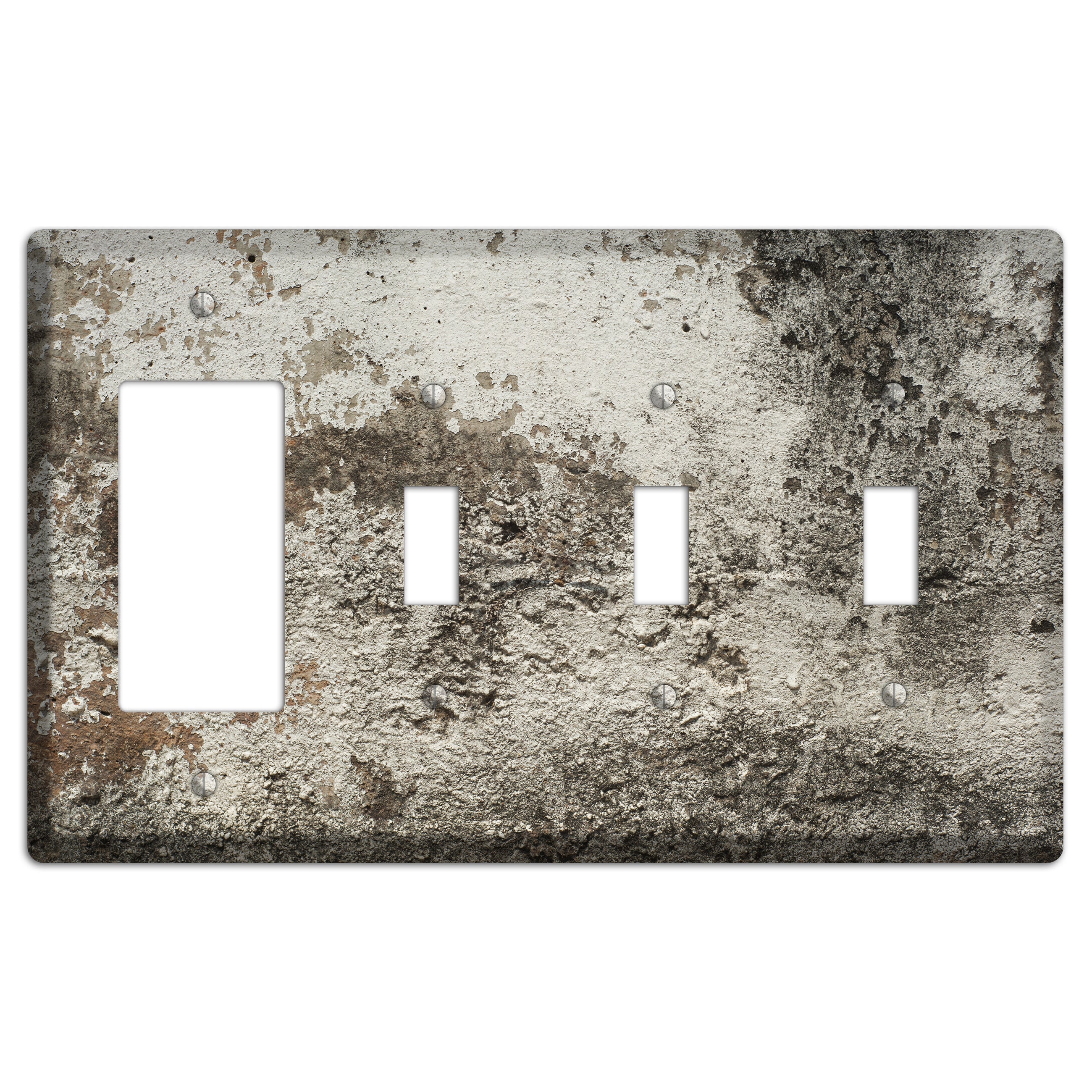 Old Concrete 12 Rocker / 3 Toggle Wallplate