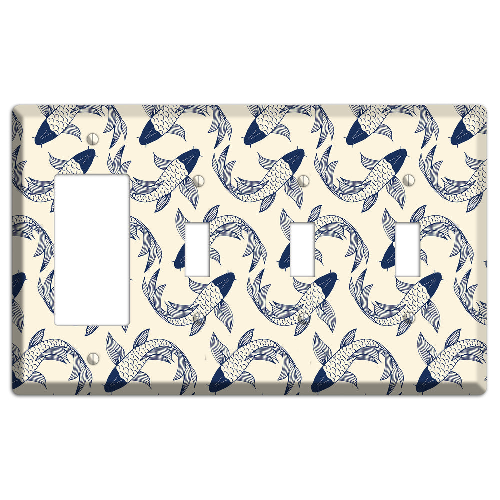 Koi Pond 2 Rocker / 3 Toggle Wallplate