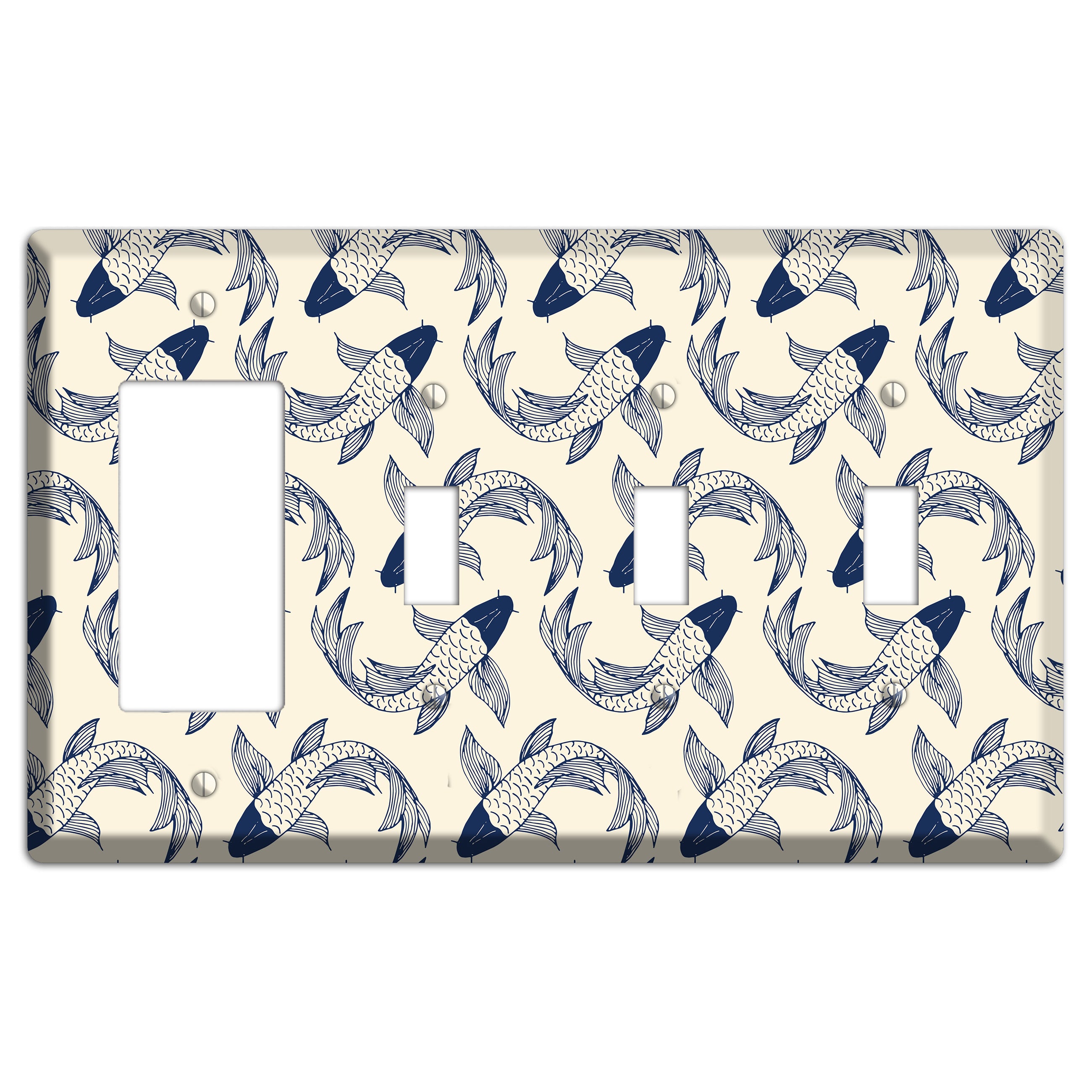 Koi Pond 2 Rocker / 3 Toggle Wallplate