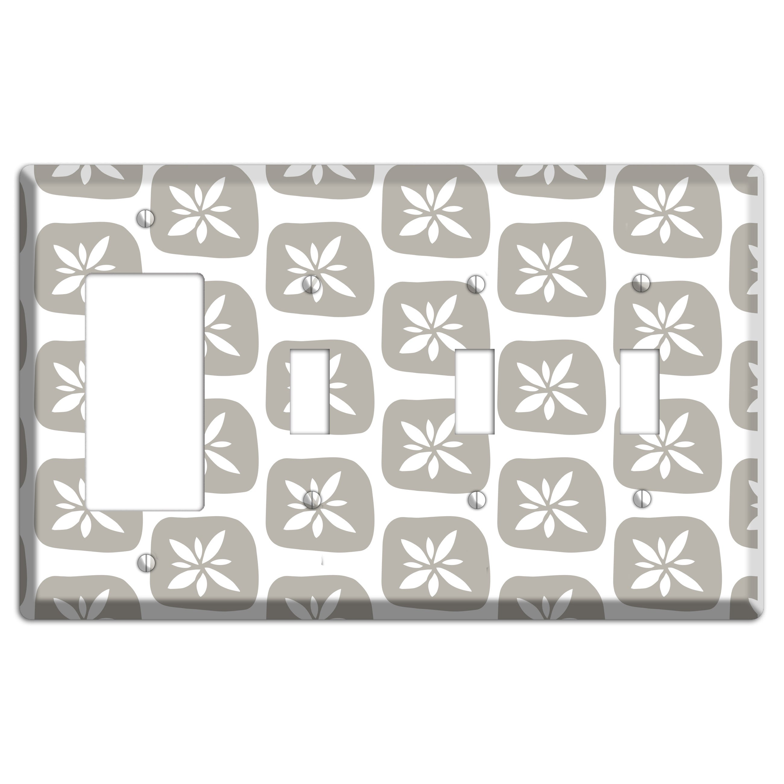 Simple Scandanavian Style GG Rocker / 3 Toggle Wallplate
