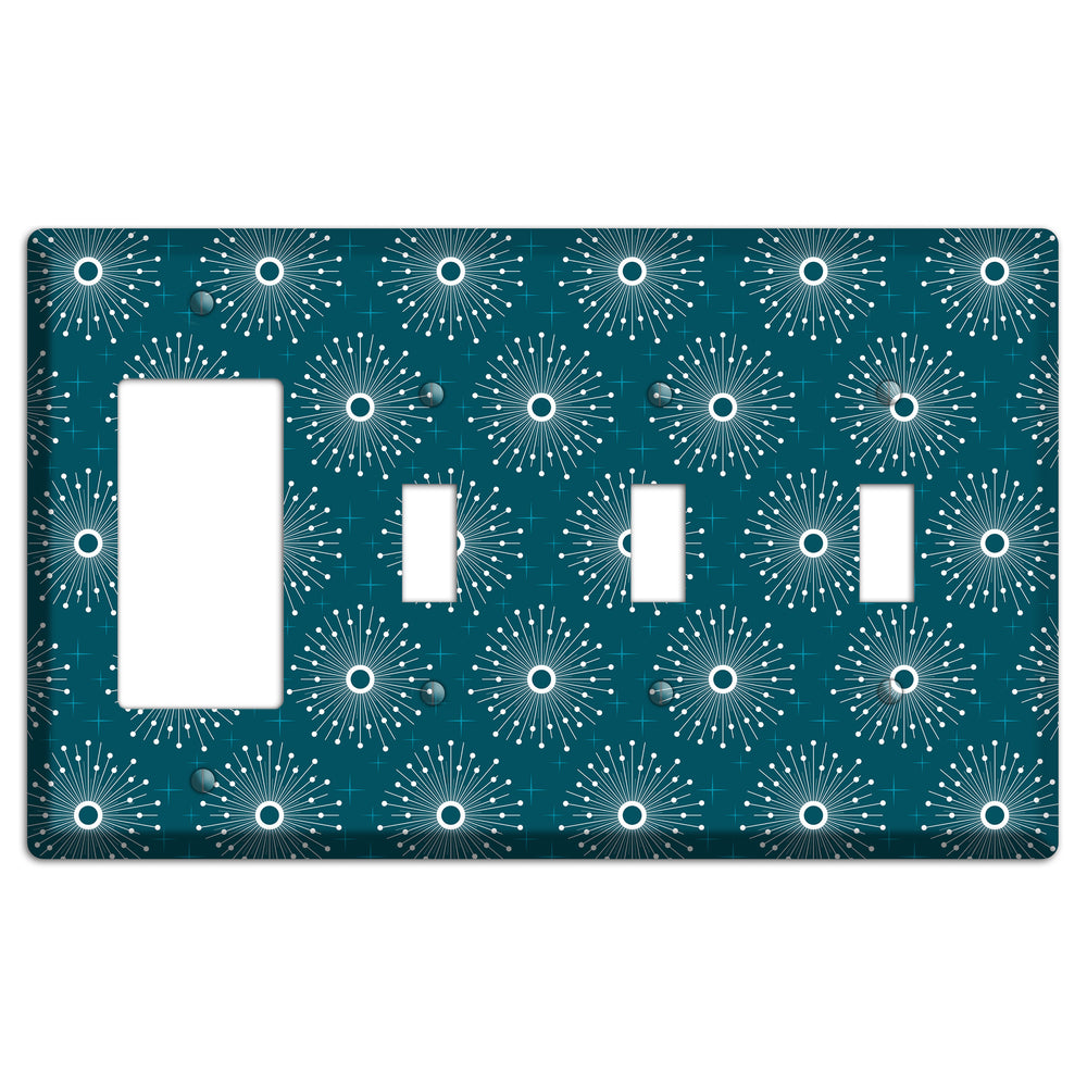 Star Burst Rocker / 3 Toggle Wallplate