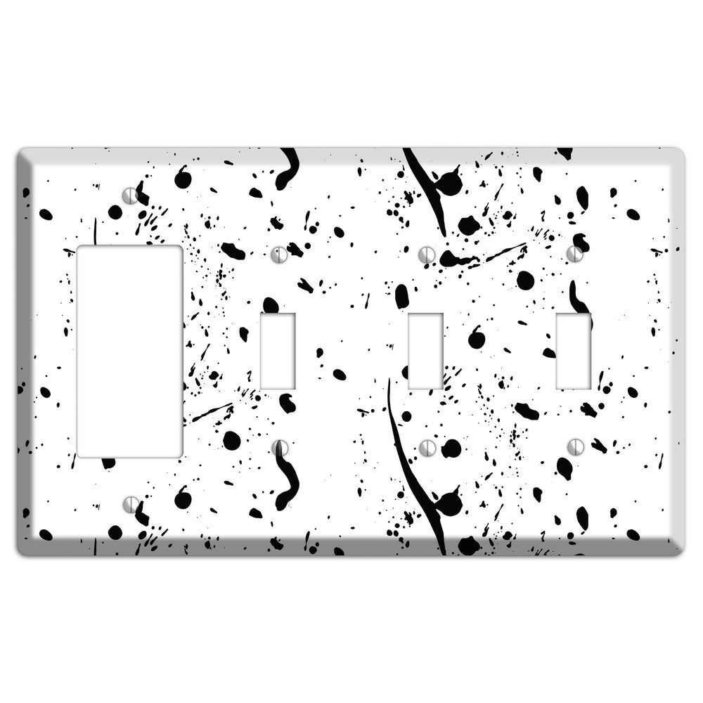 Ink Splash 2 Rocker / 3 Toggle Wallplate