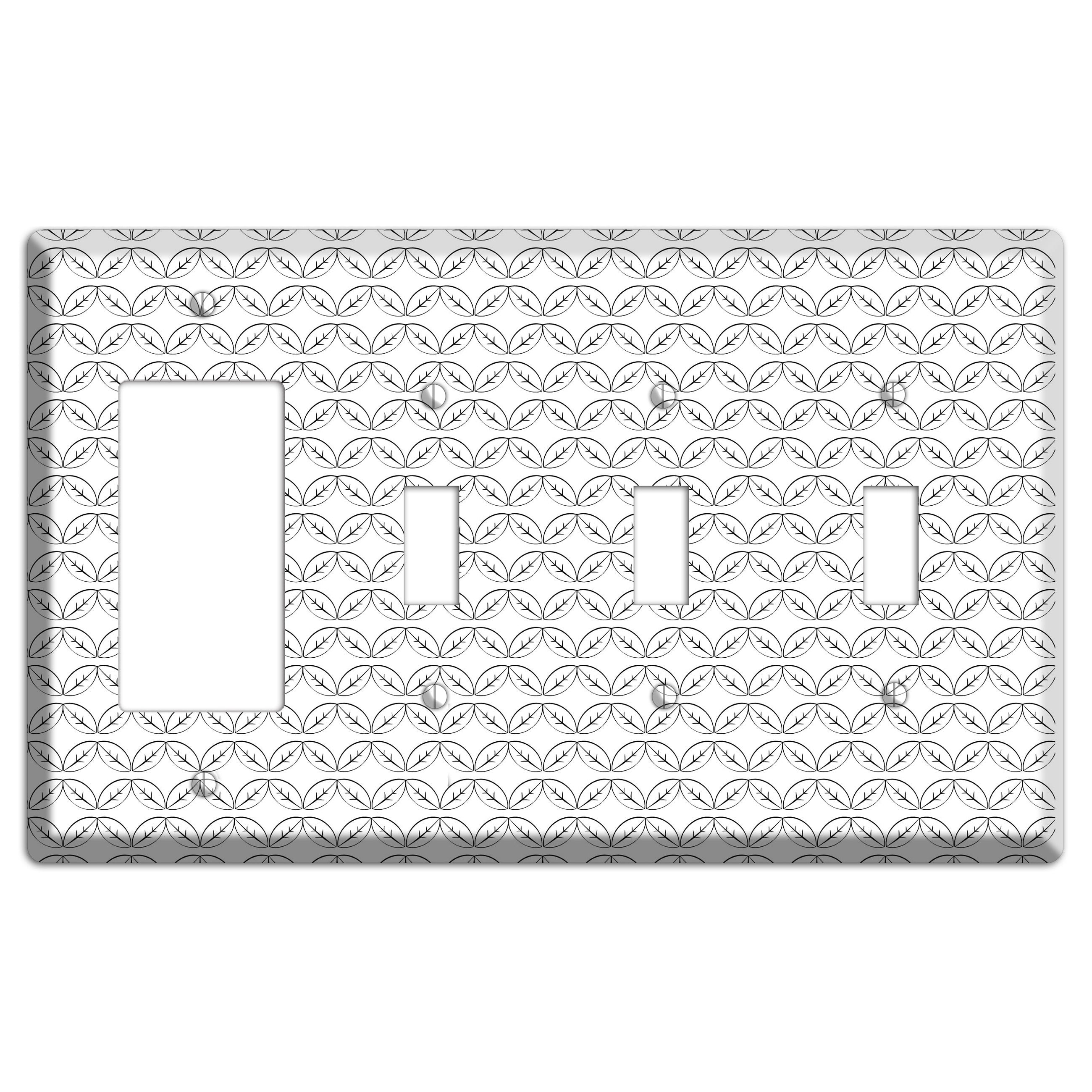 Leaves Style K Rocker / 3 Toggle Wallplate