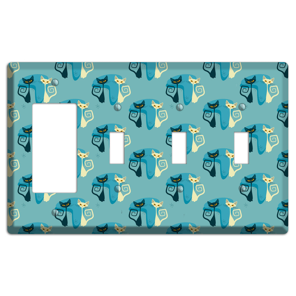 Adoable Kitties Rocker / 3 Toggle Wallplate