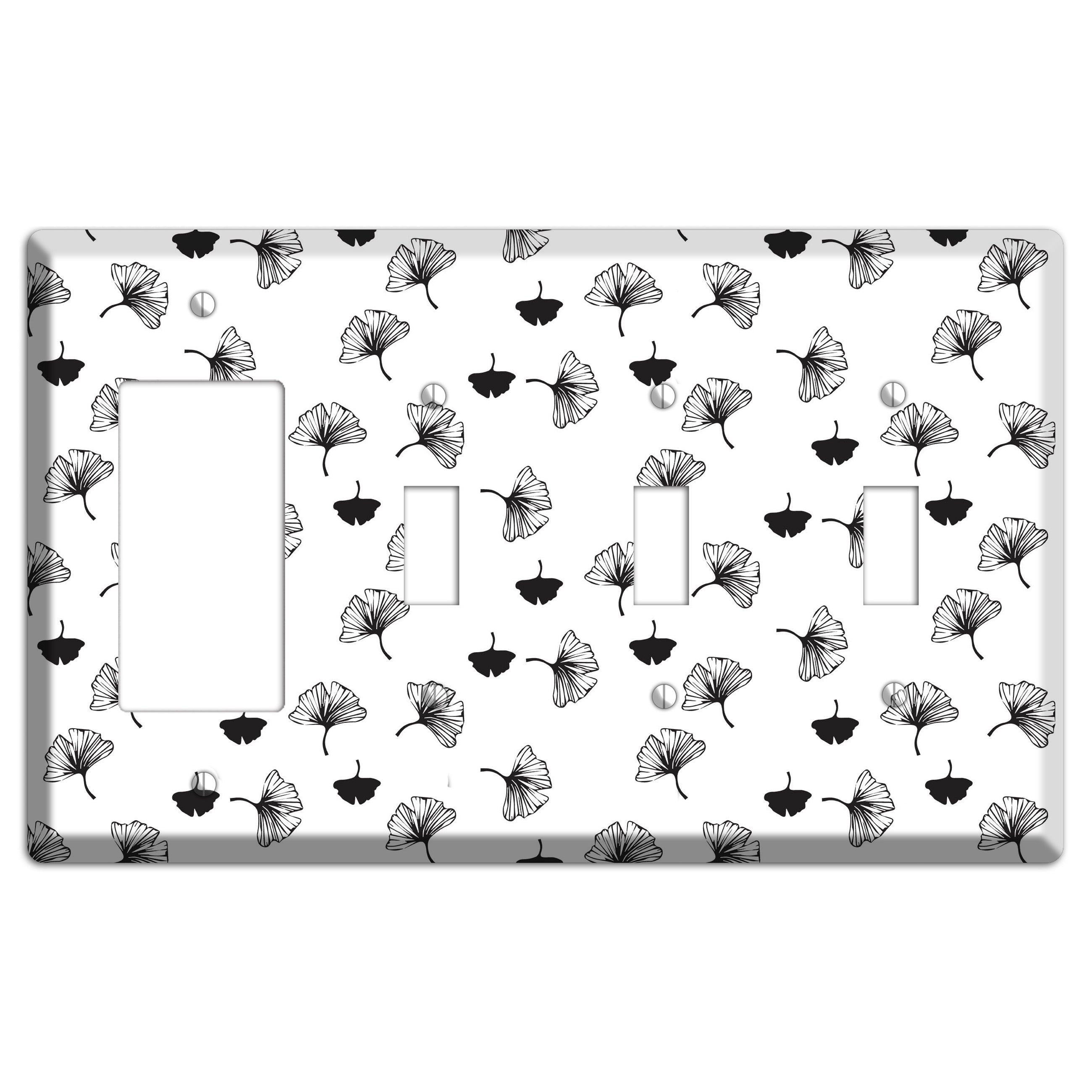 Leaves Style G Rocker / 3 Toggle Wallplate