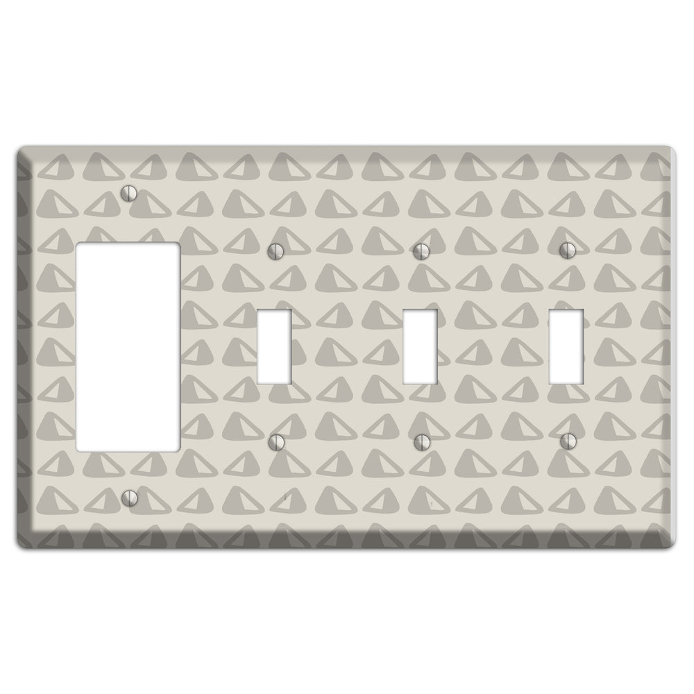 Simple Scandanavian Style NN Rocker / 3 Toggle Wallplate