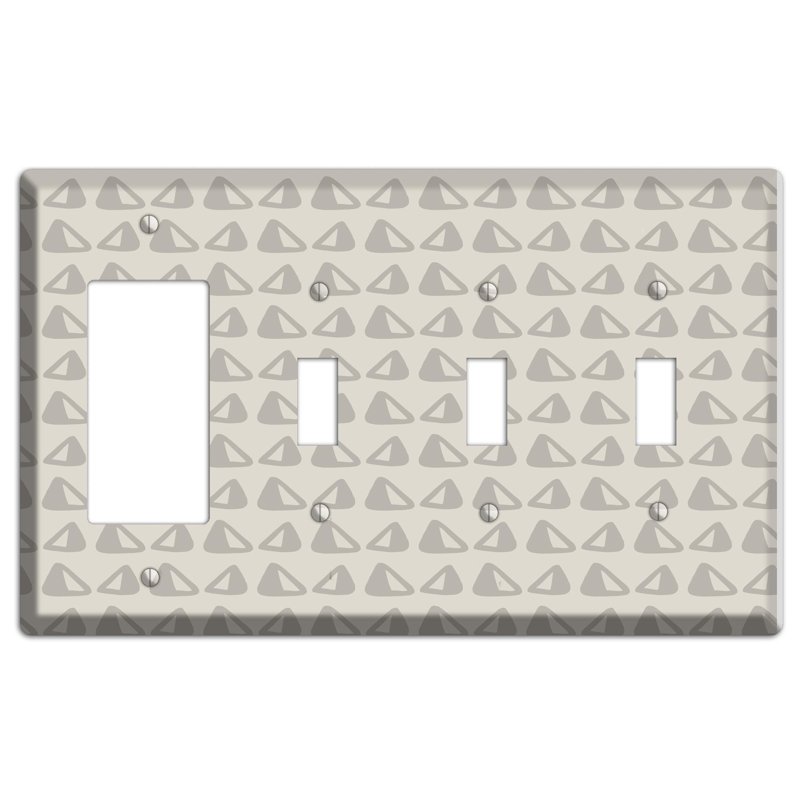 Simple Scandanavian Style NN Rocker / 3 Toggle Wallplate
