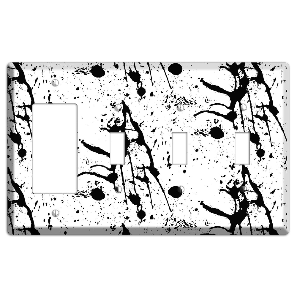 Ink Drips 8 Rocker / 3 Toggle Wallplate