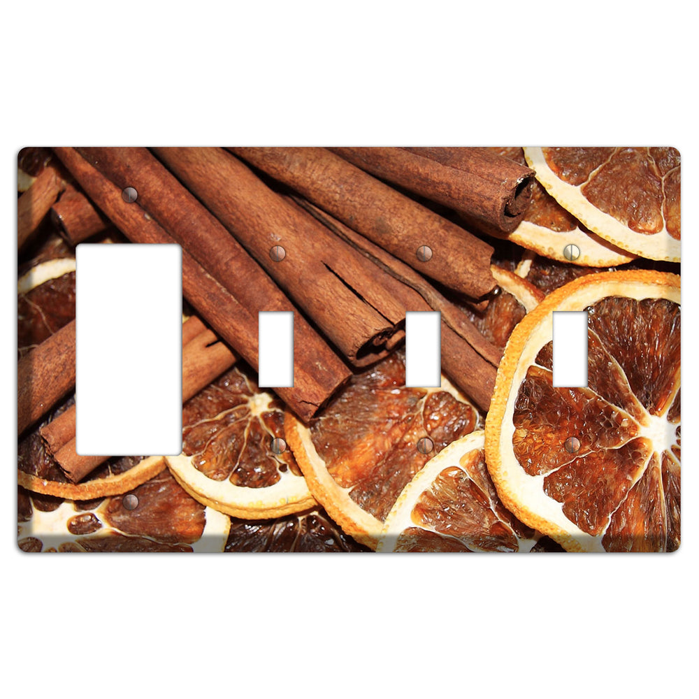Cinnamon Rocker / 3 Toggle Wallplate