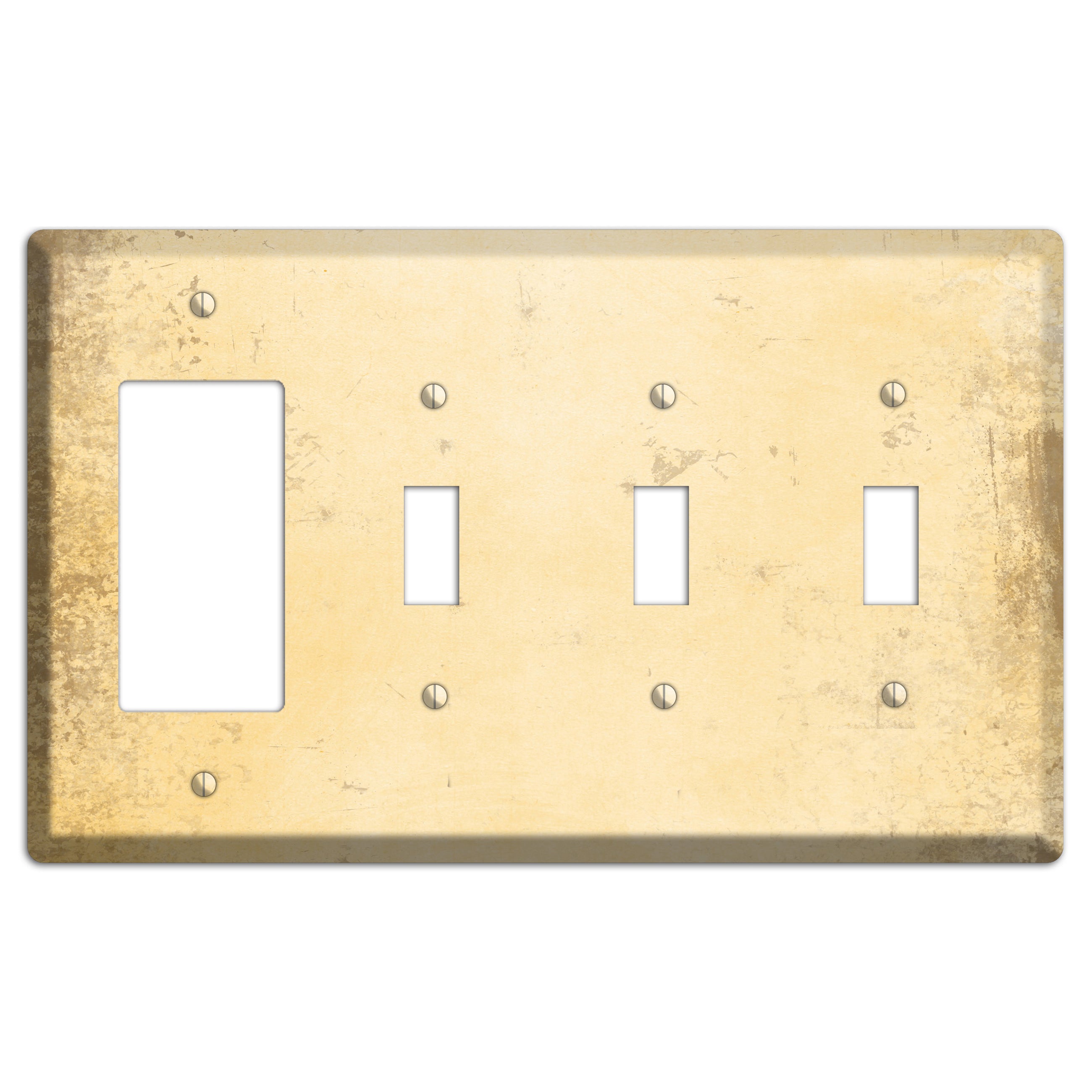 Astra Vintage Grunge Rocker / 3 Toggle Wallplate