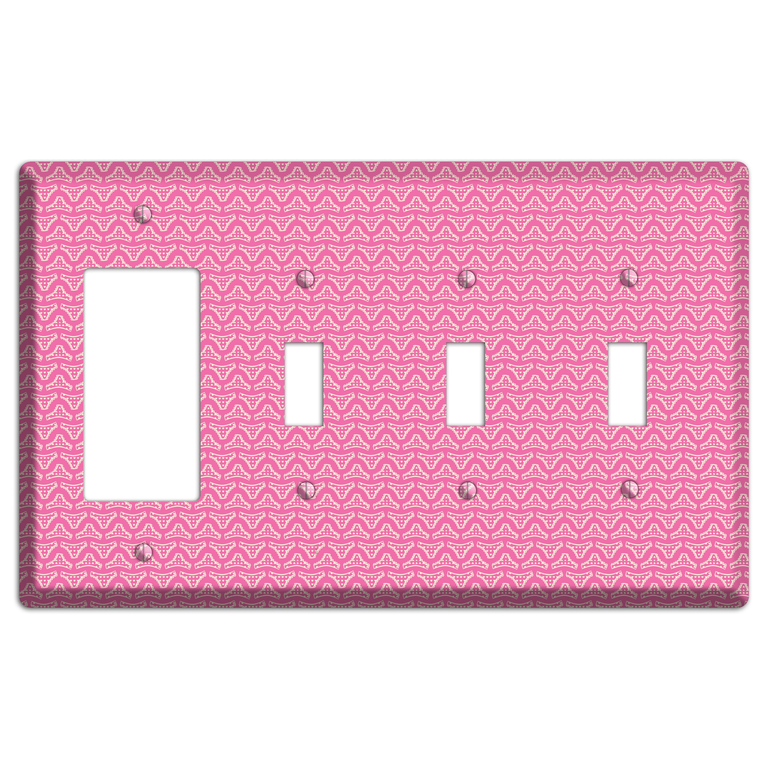 Pink Bikinis Rocker / 3 Toggle Wallplate