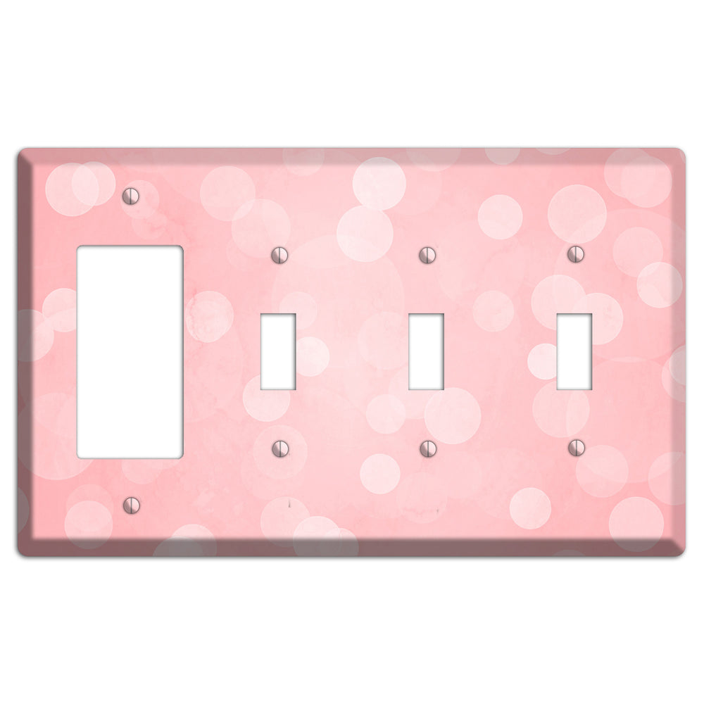 Supernova Soft Coral Rocker / 3 Toggle Wallplate