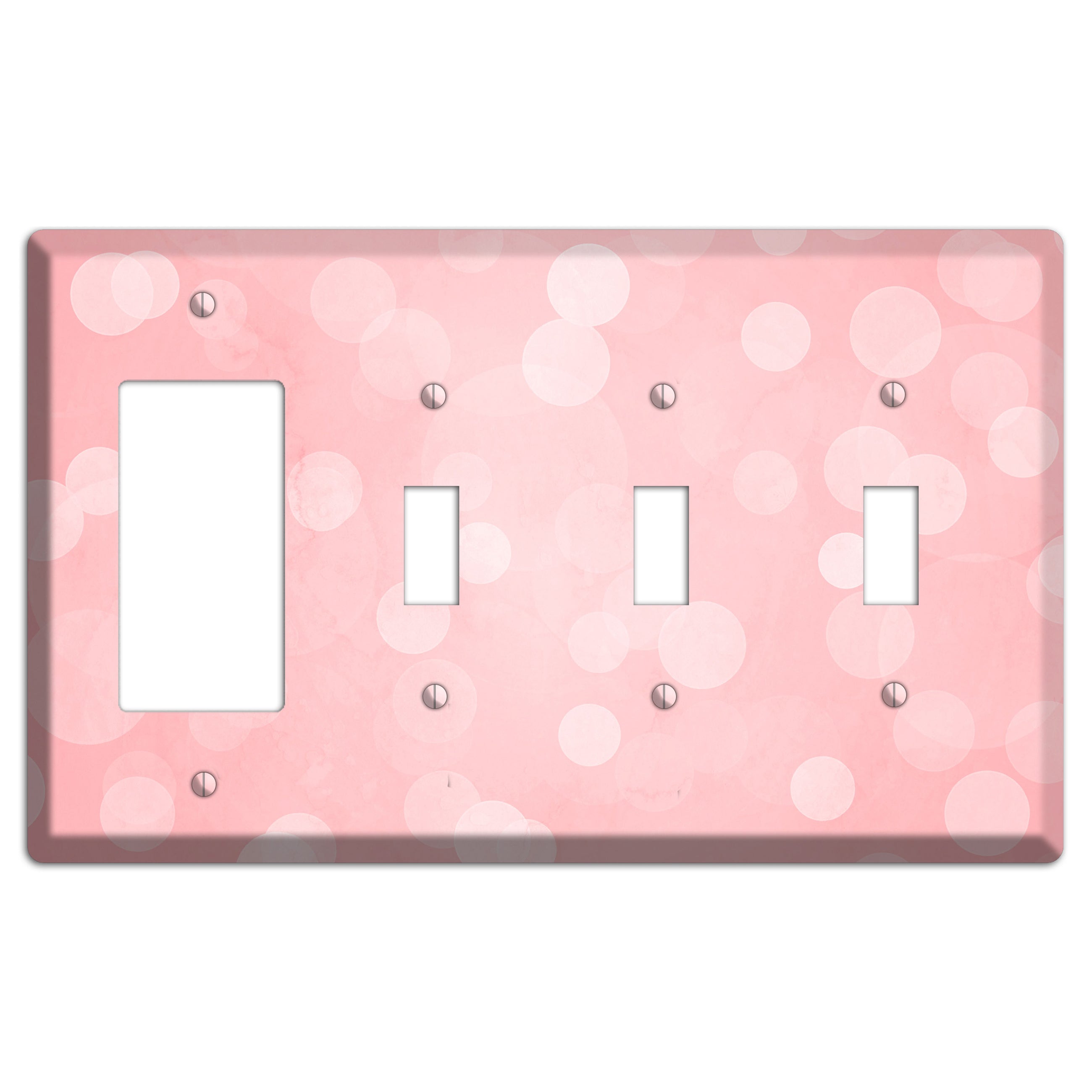 Supernova Soft Coral Rocker / 3 Toggle Wallplate